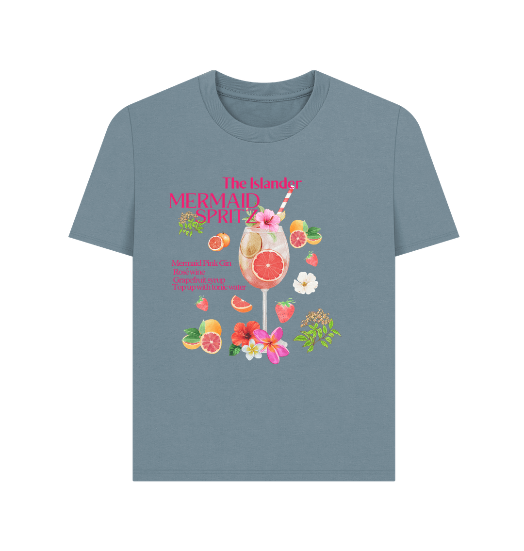 Stone Blue Printed T-shirt