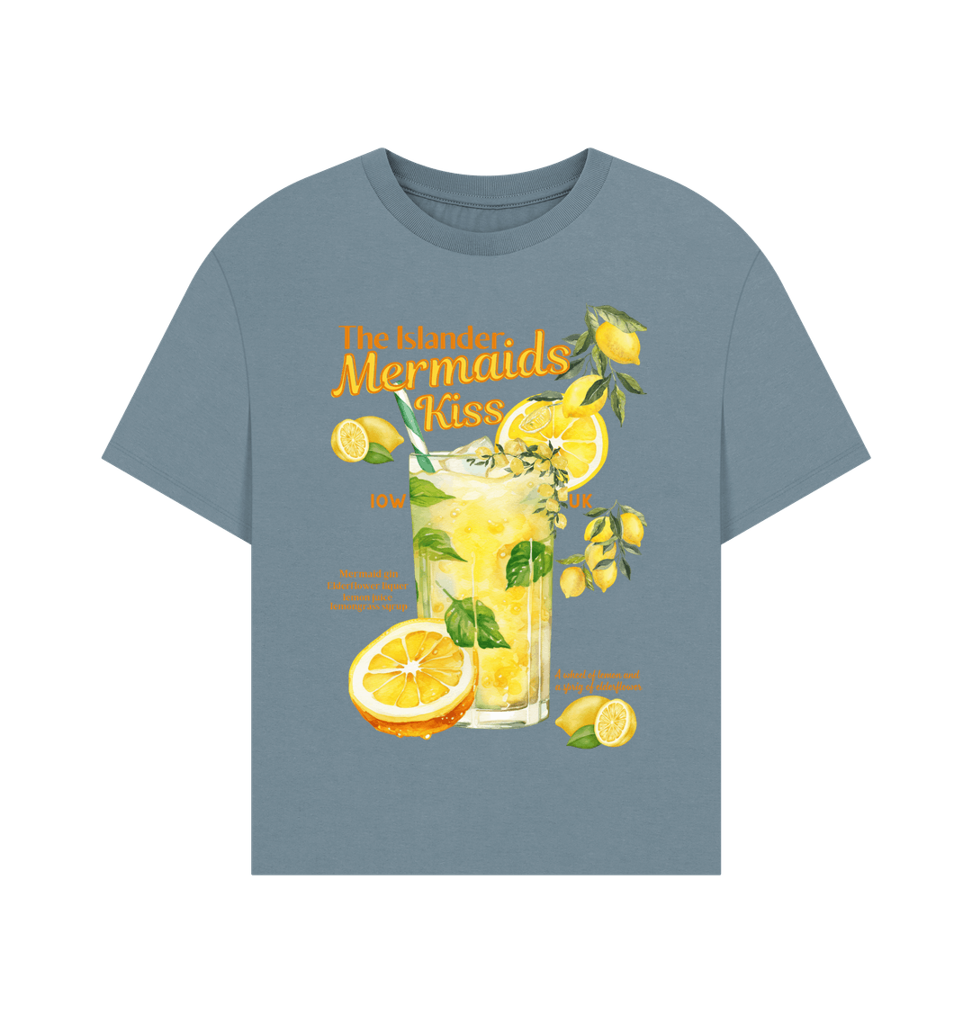 Stone Blue Printed T-shirt