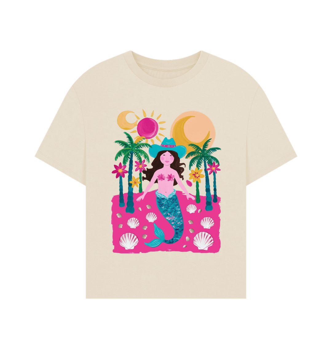 Oat Coastal Cowgirl - Women's Oversized Style T Shirt - Organic Heavyweight Cotton