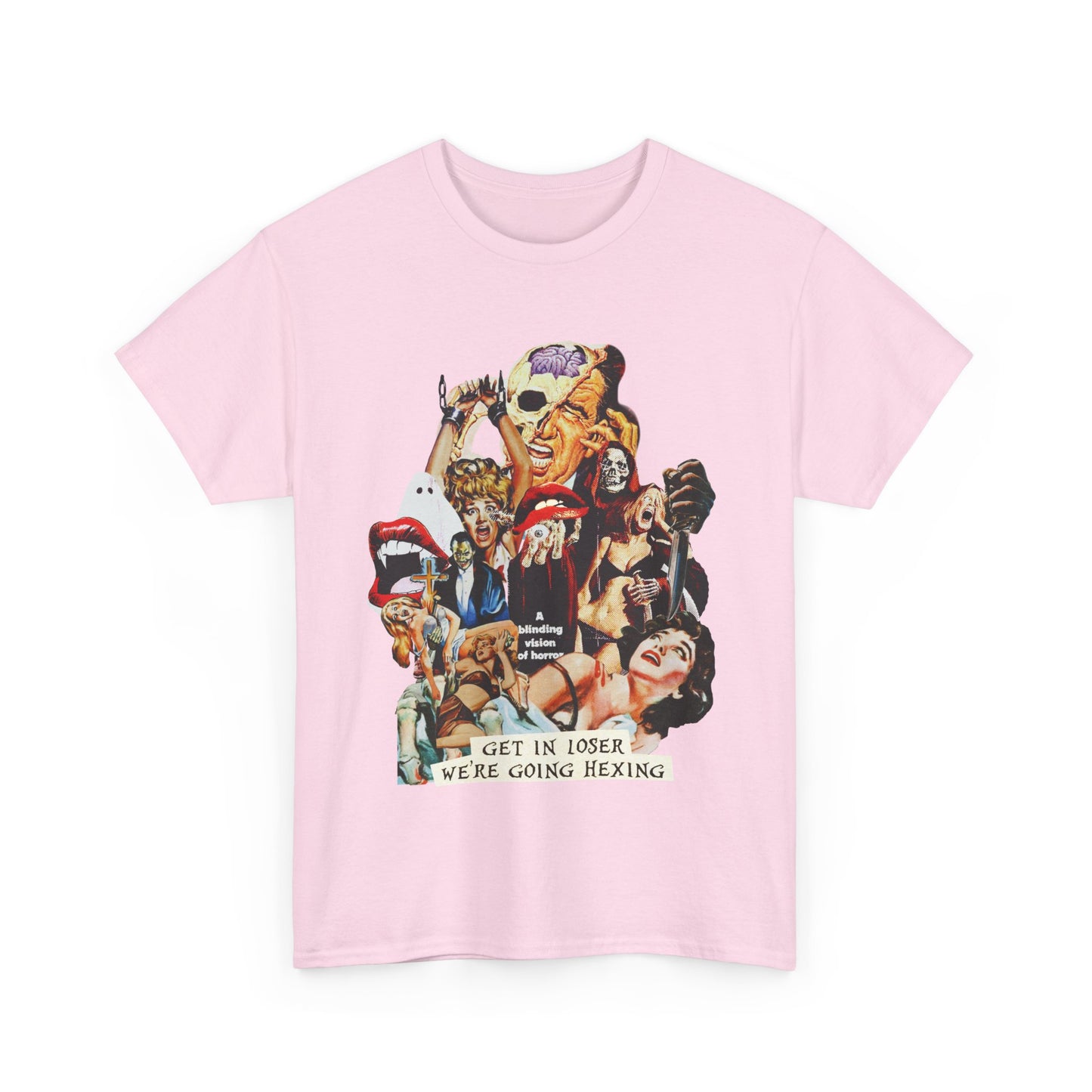 Get in Loser, We're Going Hexing, Witchy T-Shirt, Horror Film Merch, Gift for Friends, Halloween Apparel - Unisex Heavy Cotton Tee - Get