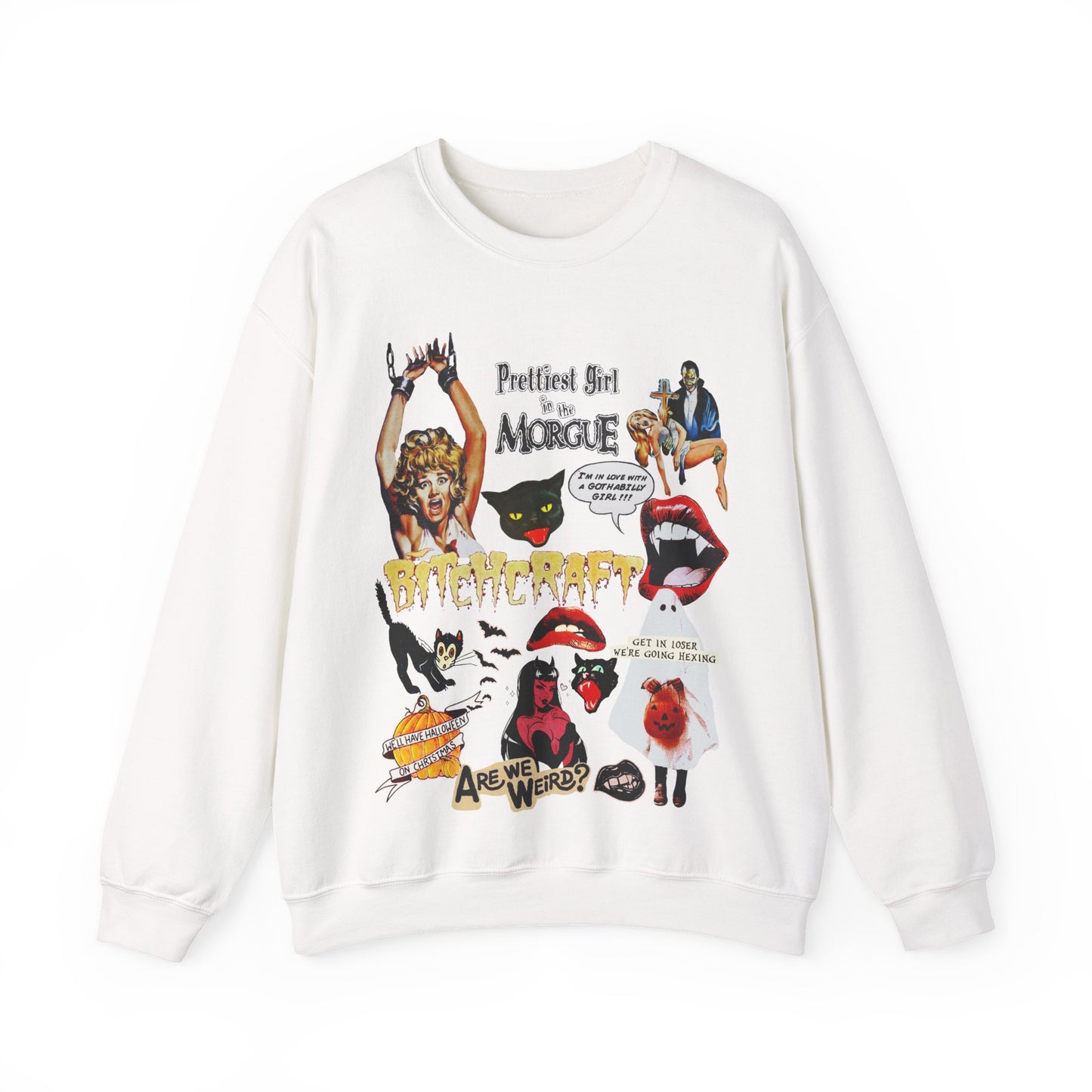 Halloween/Spooky Vintage Scream Queen Unisex Heavyweight Sweatshirt