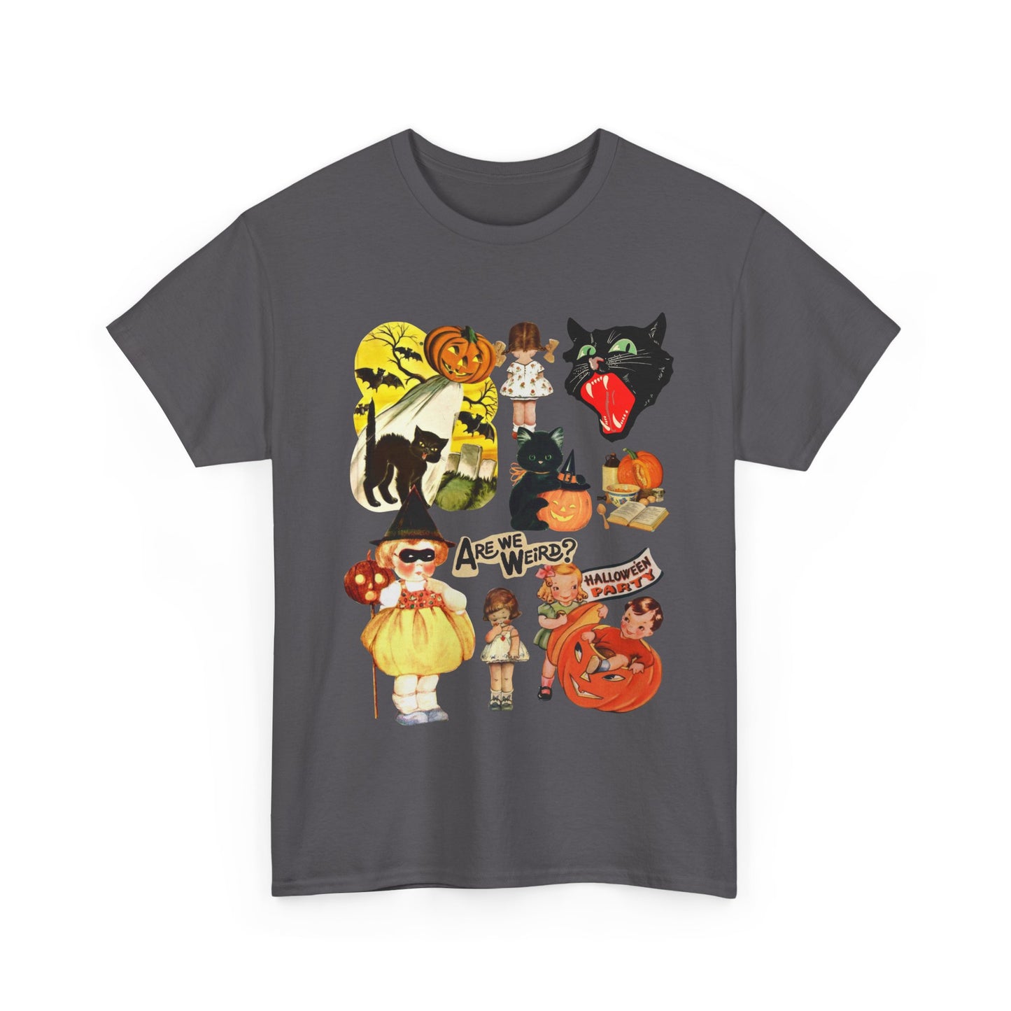 Spooky Vibes Unisex Heavy Cotton Tee - Perfect for Halloween, Trick or Treating, Fall Gatherings, Casual Wear, Ghostly Events