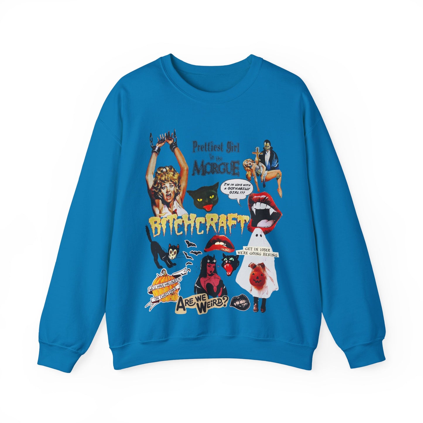 Halloween/Spooky Vintage Scream Queen Unisex Heavyweight Sweatshirt