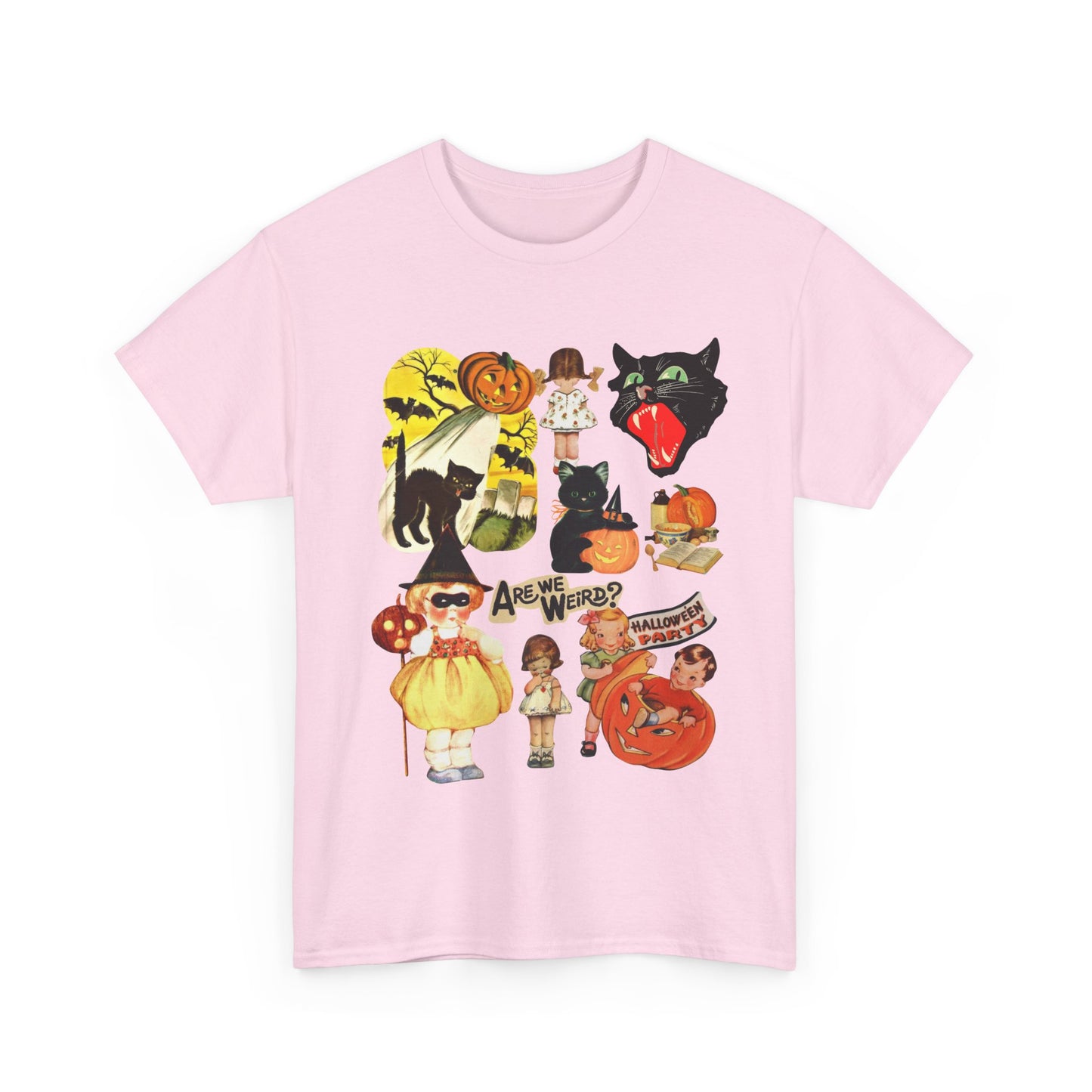 Spooky Vibes Unisex Heavy Cotton Tee - Perfect for Halloween, Trick or Treating, Fall Gatherings, Casual Wear, Ghostly Events