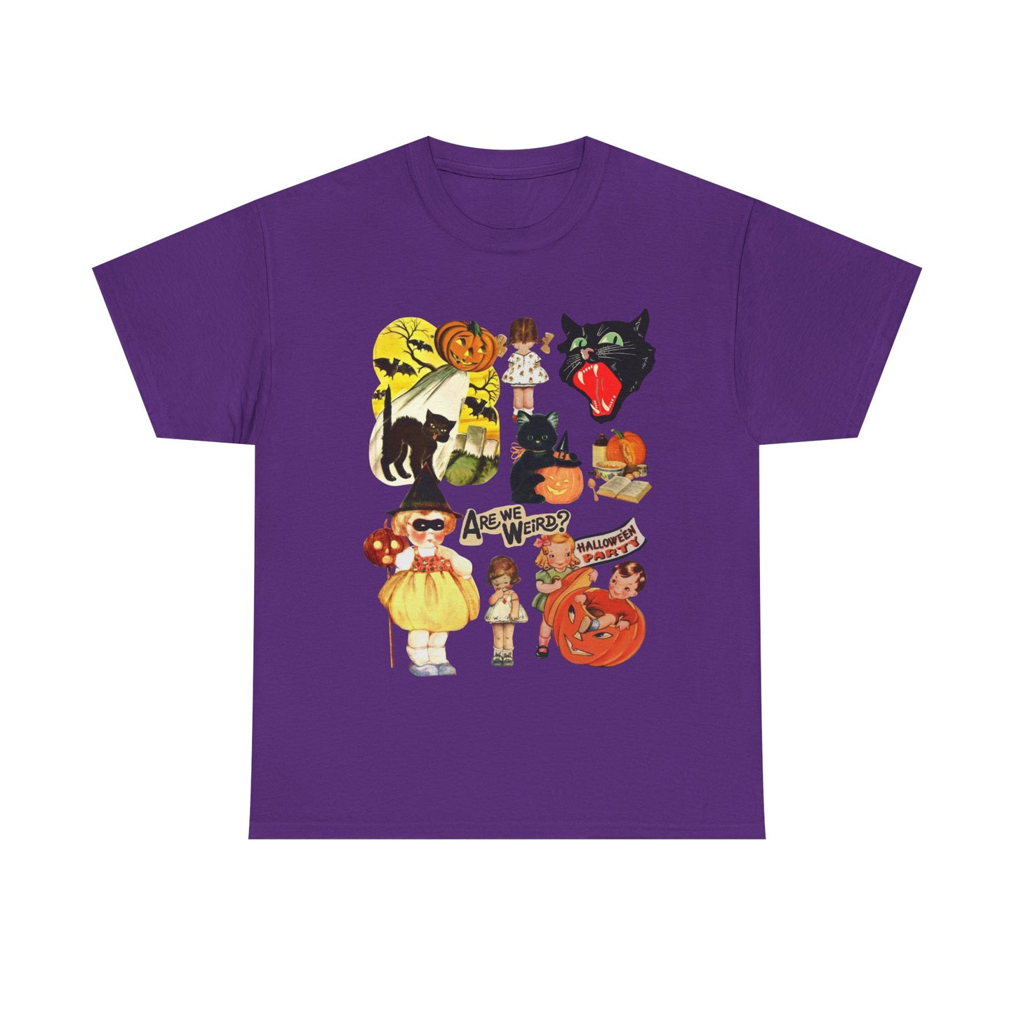 Spooky Vibes Unisex Heavy Cotton Tee - Perfect for Halloween, Trick or Treating, Fall Gatherings, Casual Wear, Ghostly Events