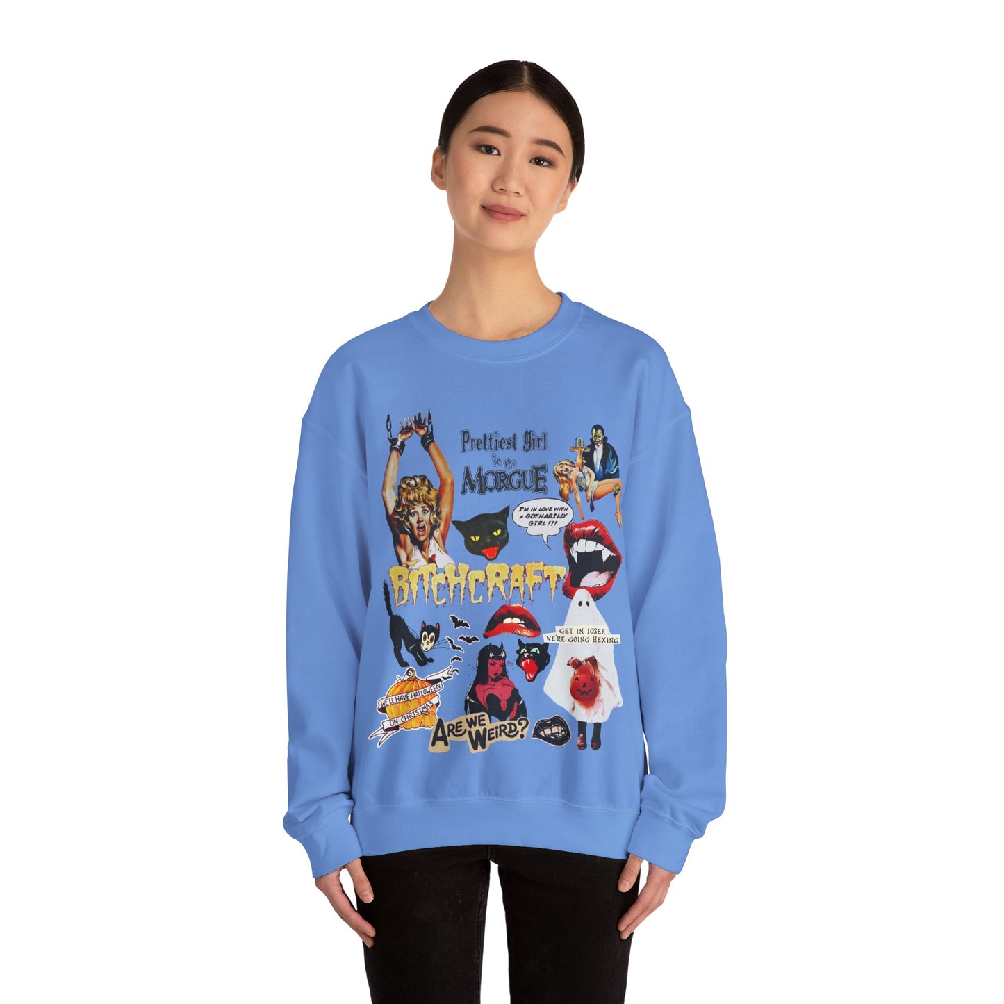 Halloween/Spooky Vintage Scream Queen Unisex Heavyweight Sweatshirt