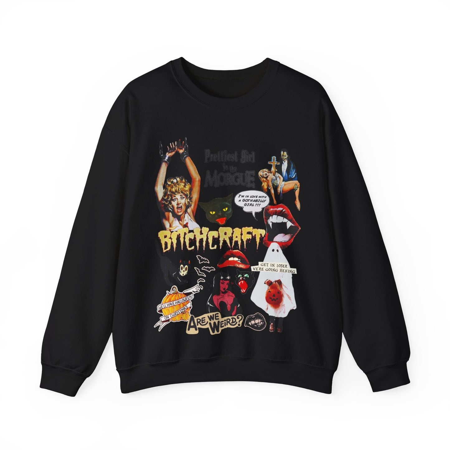 Halloween/Spooky Vintage Scream Queen Unisex Heavyweight Sweatshirt