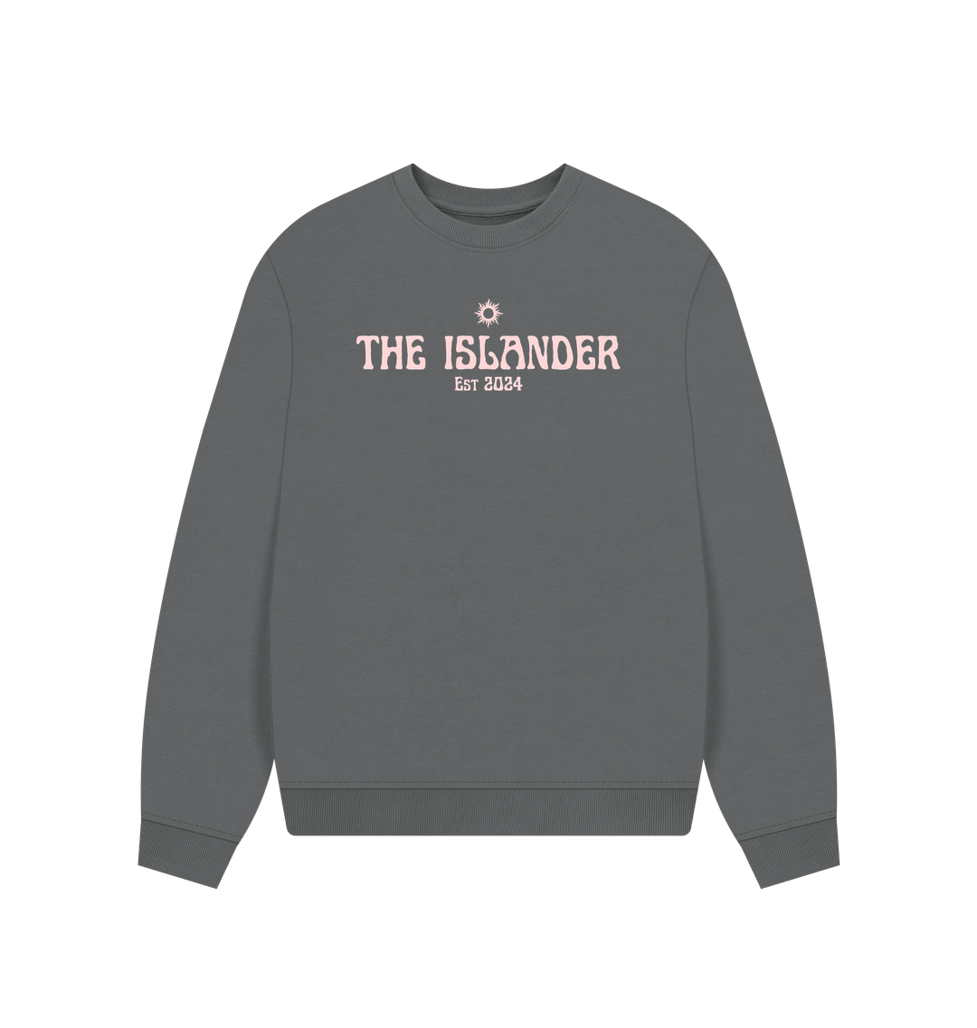 Slate Grey Printed Sweater Front