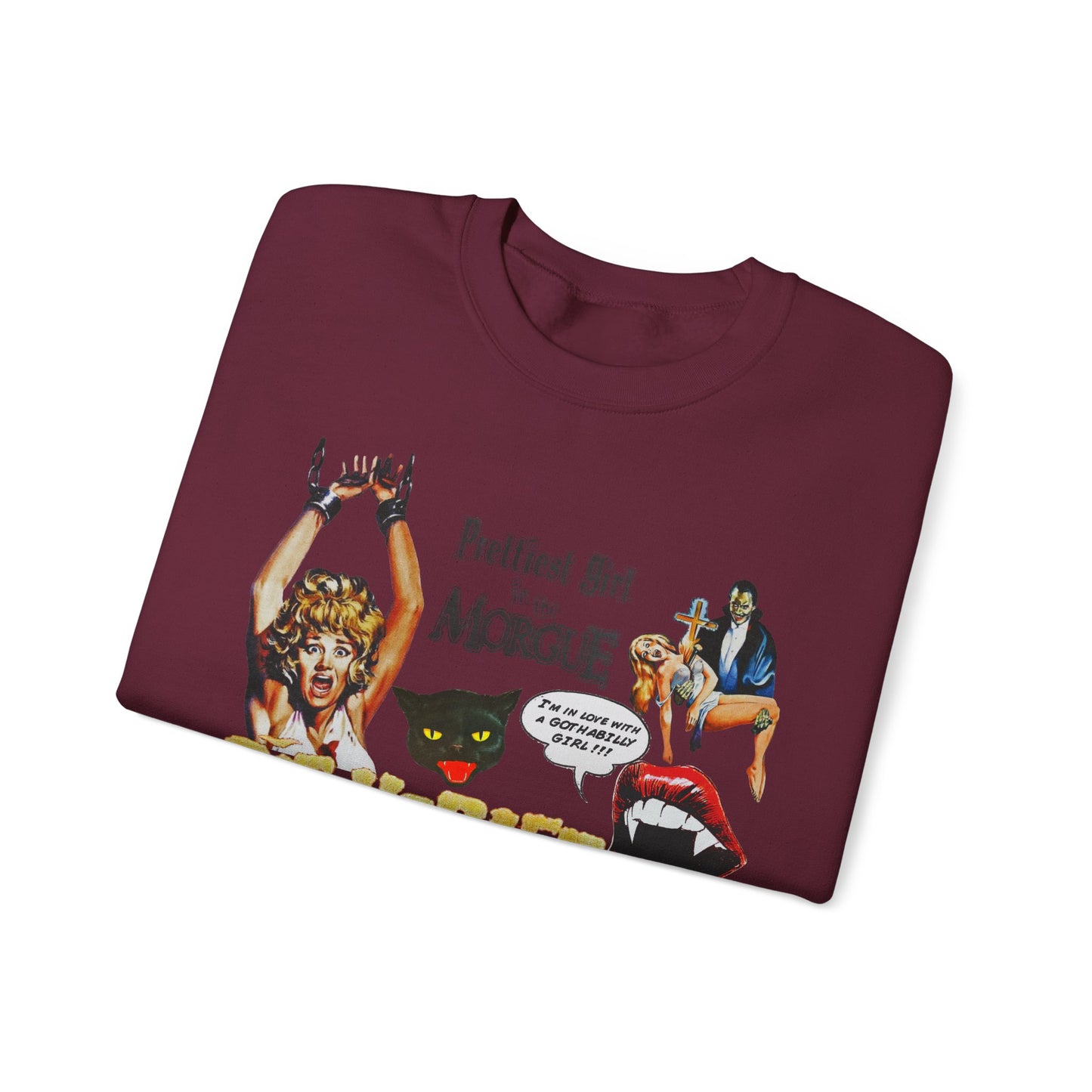 Halloween/Spooky Vintage Scream Queen Unisex Heavyweight Sweatshirt