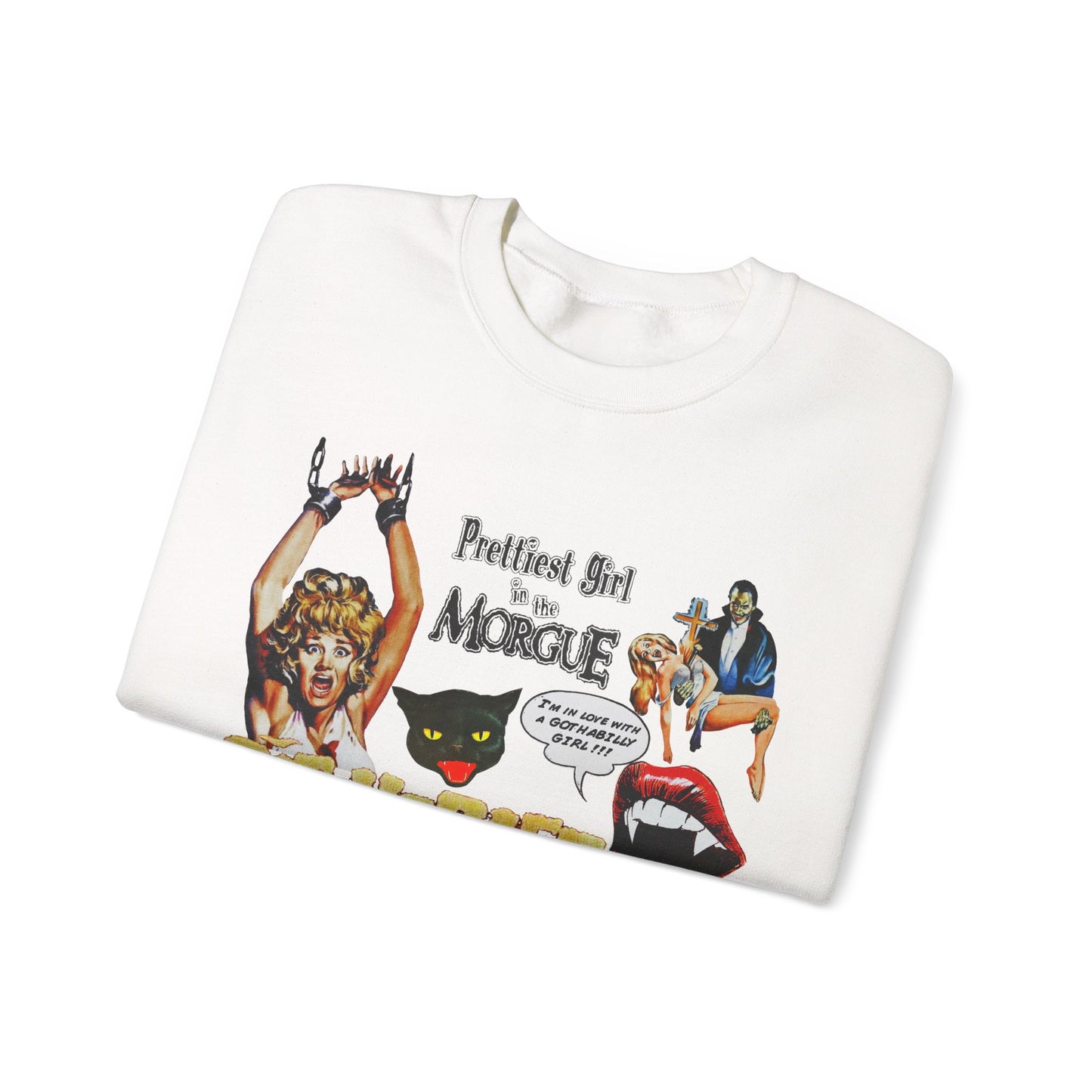 Halloween/Spooky Vintage Scream Queen Unisex Heavyweight Sweatshirt