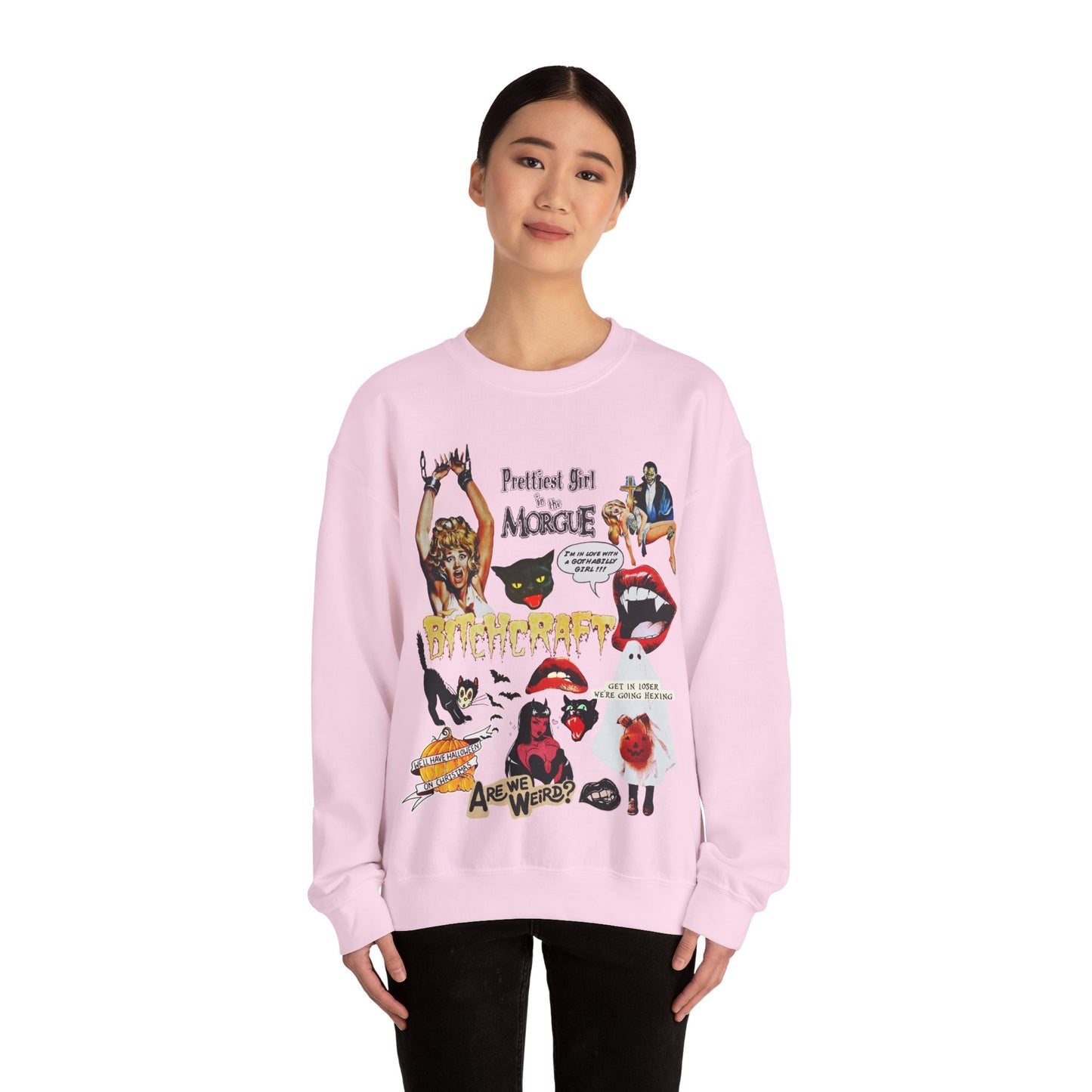 Halloween/Spooky Vintage Scream Queen Unisex Heavyweight Sweatshirt