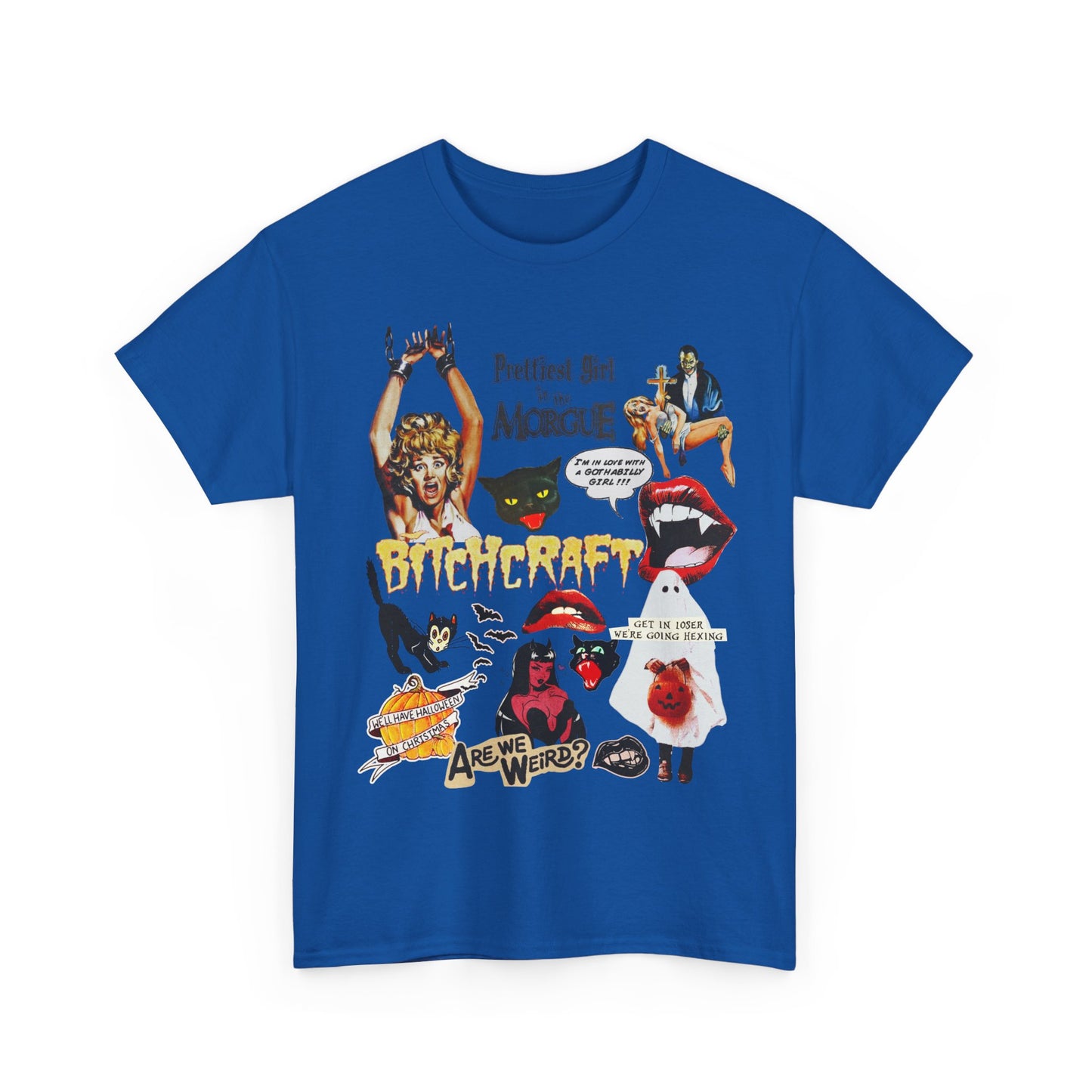 Retro Halloween / Vintage Horror Collage T Shirt - Graphic Halloween T Shirt - Scream Queens
