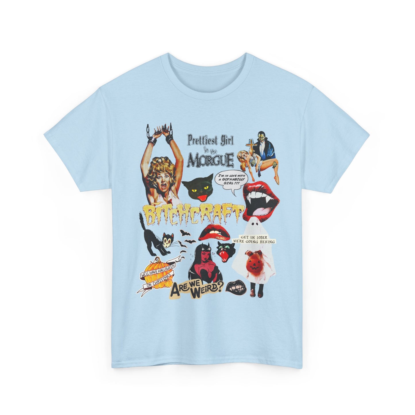 Retro Halloween / Vintage Horror Collage T Shirt - Graphic Halloween T Shirt - Scream Queens