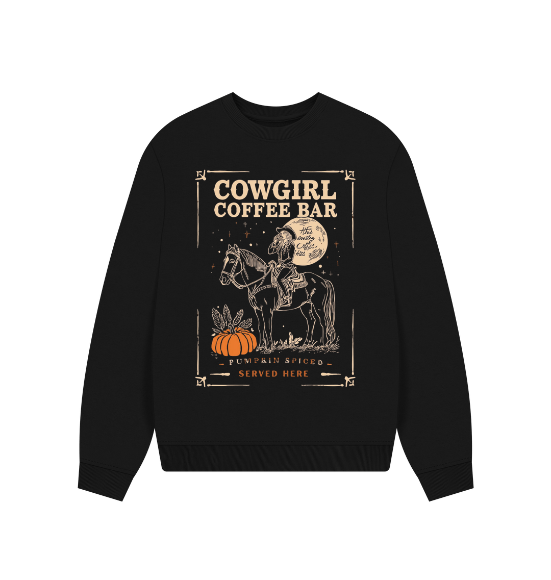 Black Printed Sweater Front