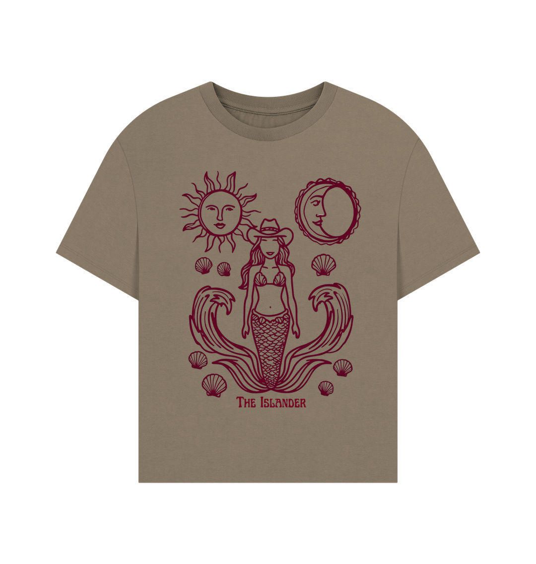 Willow Coastal Cowgirl, Sun & Moon - Women's Oversized Style T Shirt - Organic Cotton