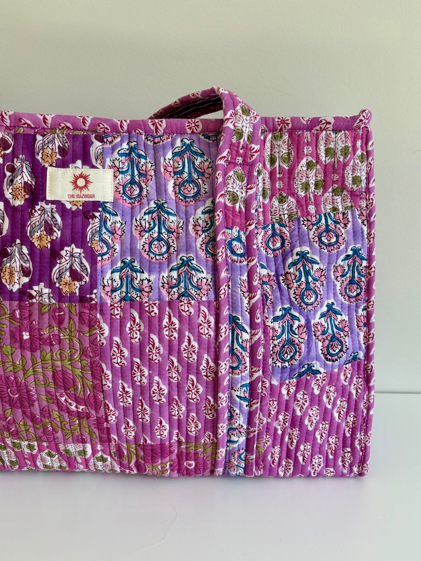 Purple Patchwork Large Tote Bag