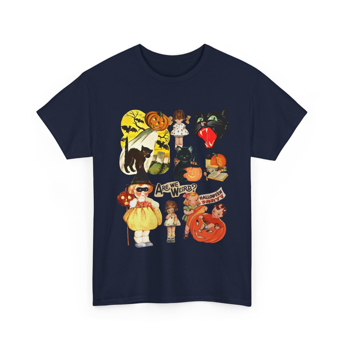 Spooky Vibes Unisex Heavy Cotton Tee - Perfect for Halloween, Trick or Treating, Fall Gatherings, Casual Wear, Ghostly Events