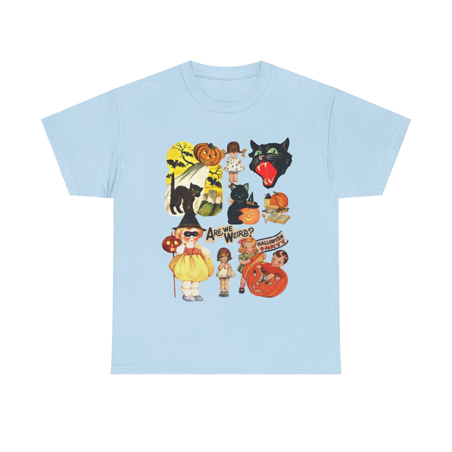 Spooky Vibes Unisex Heavy Cotton Tee - Perfect for Halloween, Trick or Treating, Fall Gatherings, Casual Wear, Ghostly Events