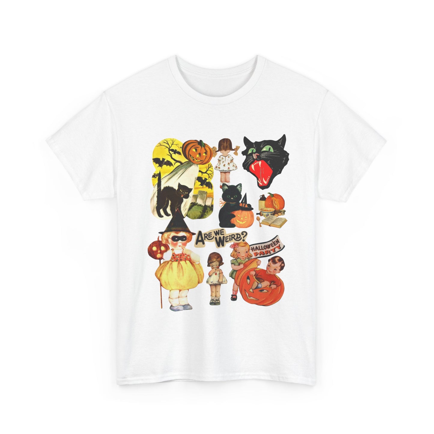 Spooky Vibes Unisex Heavy Cotton Tee - Perfect for Halloween, Trick or Treating, Fall Gatherings, Casual Wear, Ghostly Events