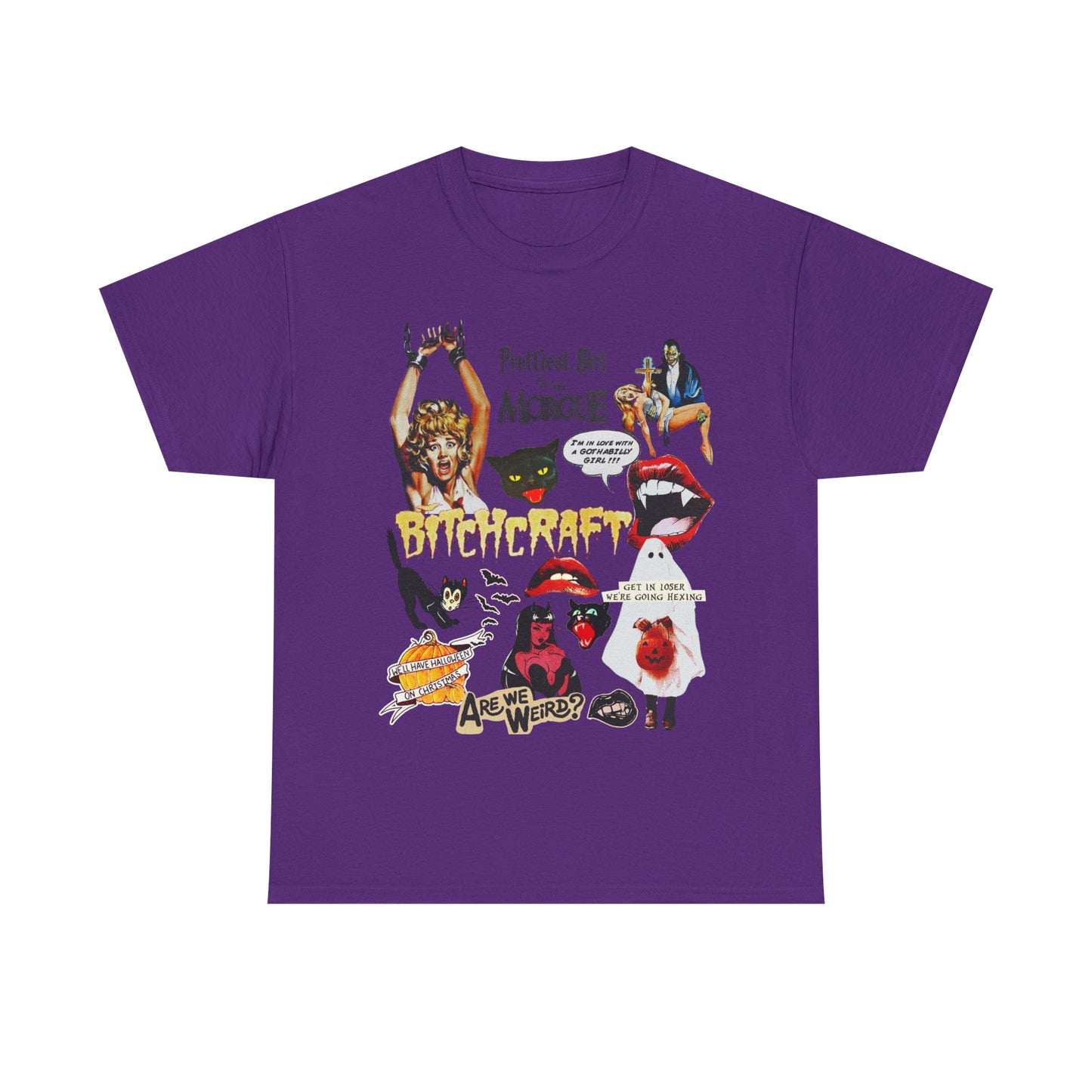 Retro Halloween / Vintage Horror Collage T Shirt - Graphic Halloween T Shirt - Scream Queens
