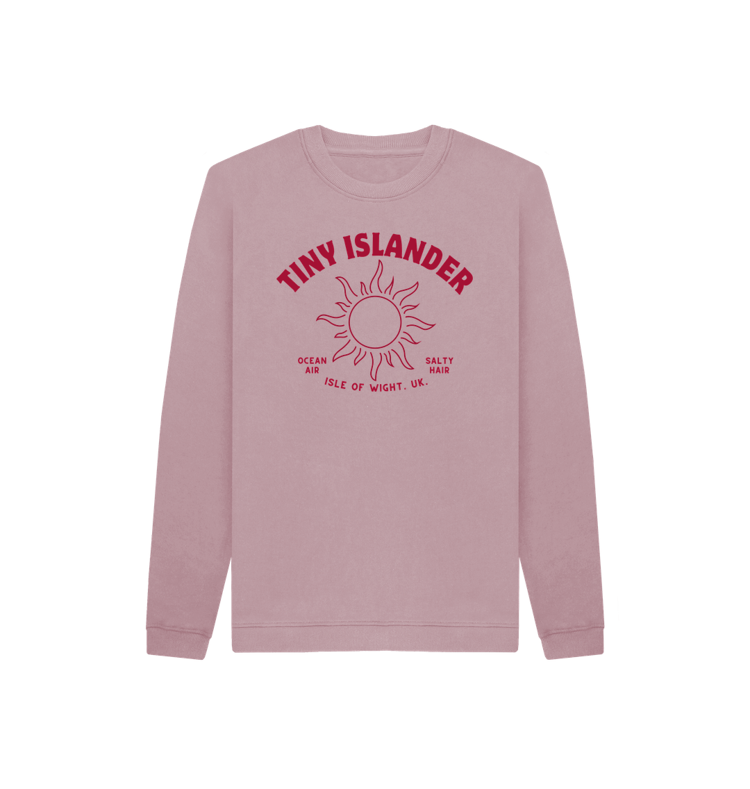 Tiny Islander Pink writing Kids Sweatshirts The Islander