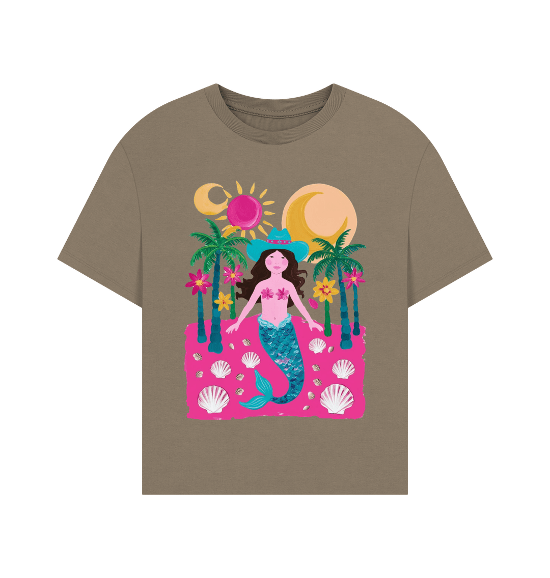 Willow Coastal Cowgirl - Women's Oversized Style T Shirt - Organic Heavyweight Cotton