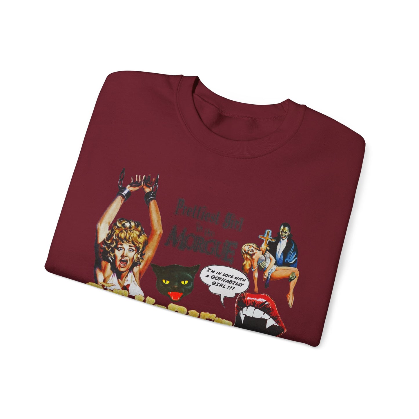 Halloween/Spooky Vintage Scream Queen Unisex Heavyweight Sweatshirt