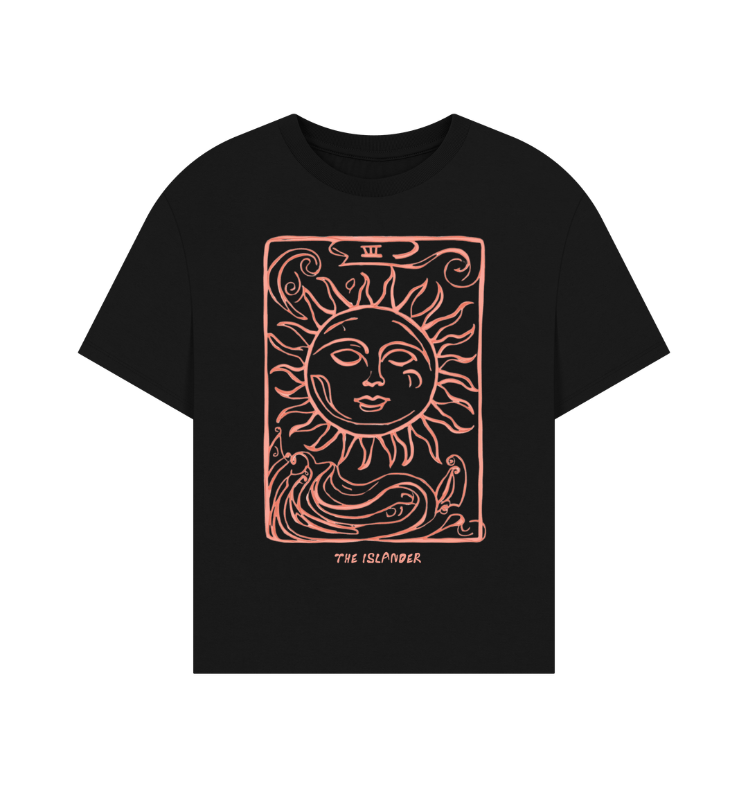 Black Sun Tarot - Women's Oversized T- Shirt - Heavyweight Organic Cotton