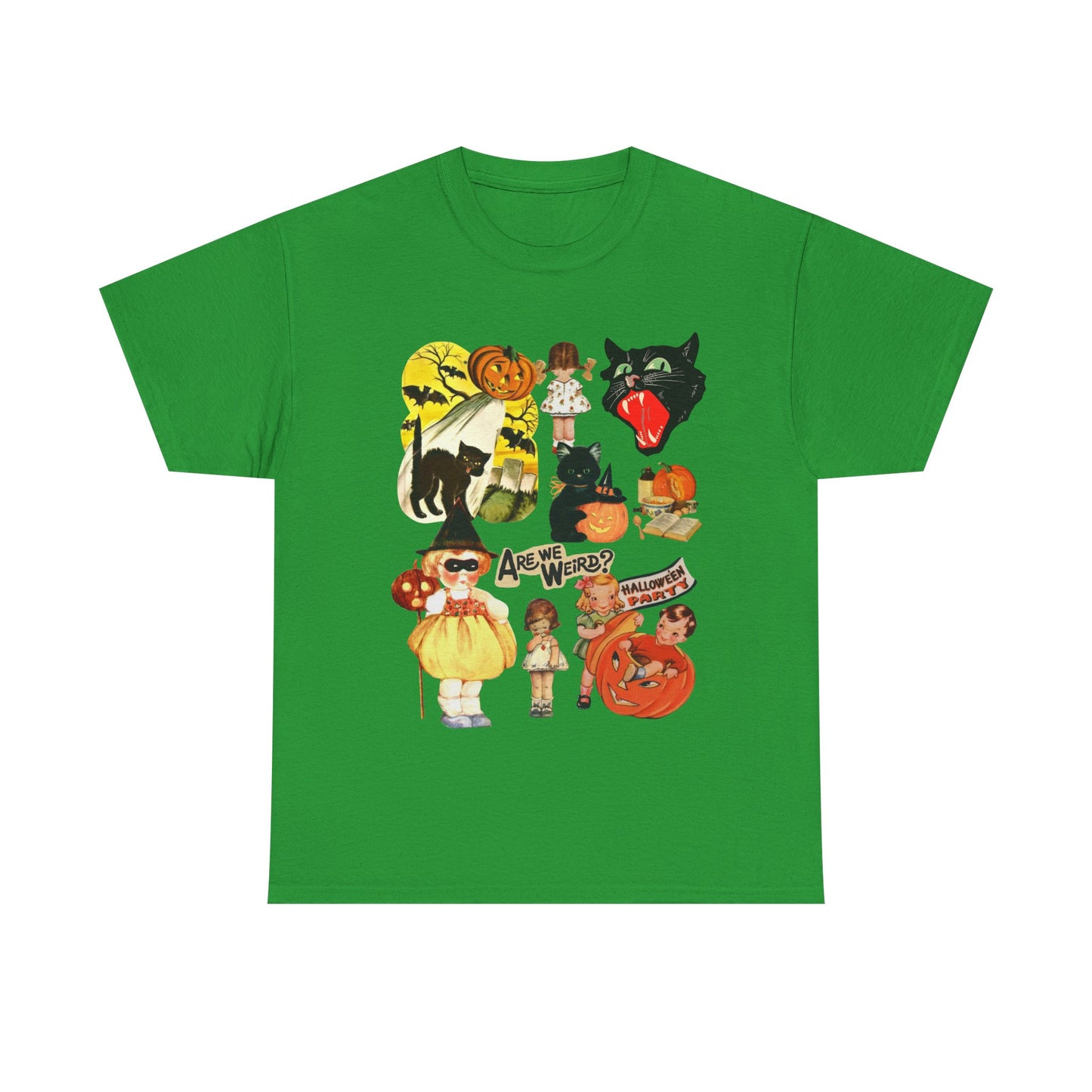 Spooky Vibes Unisex Heavy Cotton Tee - Perfect for Halloween, Trick or Treating, Fall Gatherings, Casual Wear, Ghostly Events