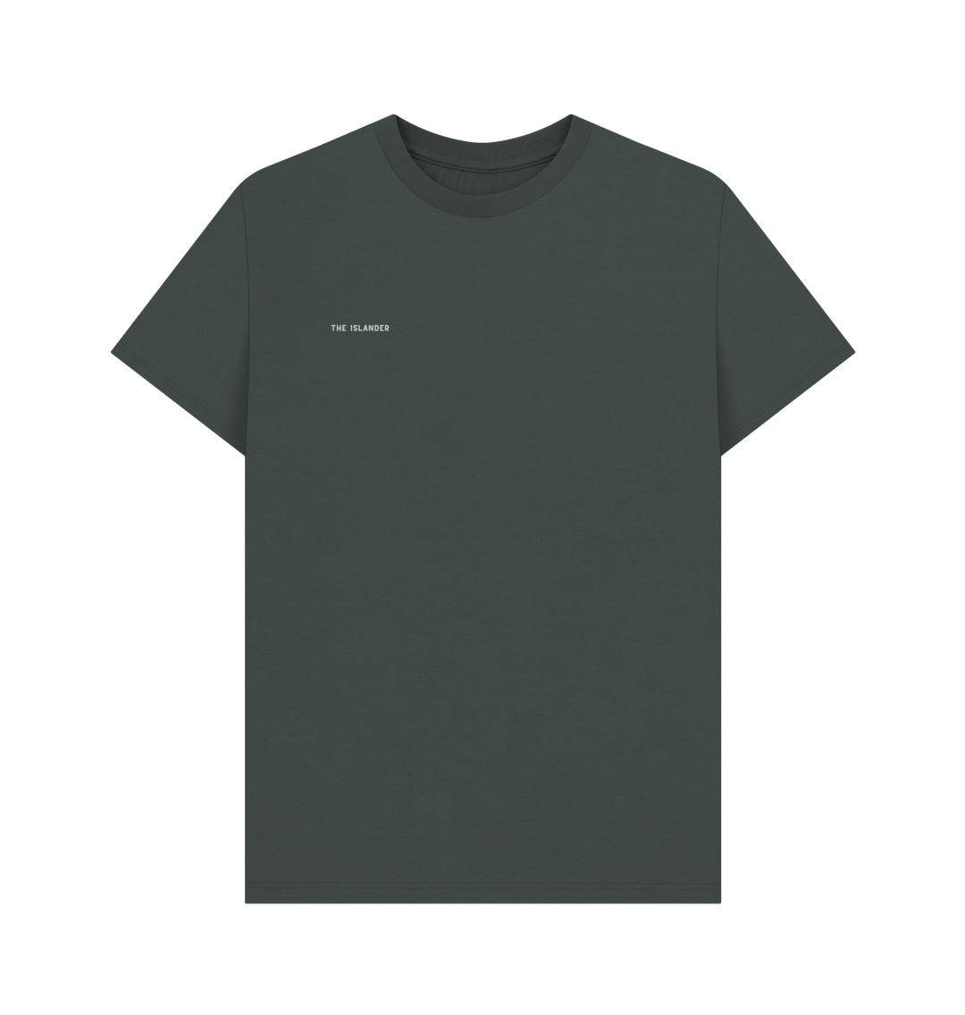 Dark Grey Small Hope Beach - Back Print - The Islander Unisex T Shirt