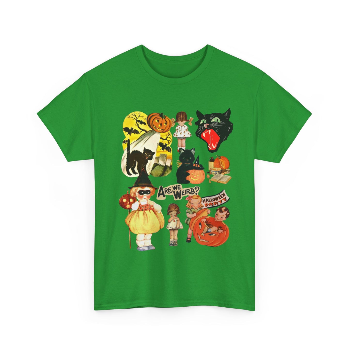 Spooky Vibes Unisex Heavy Cotton Tee - Perfect for Halloween, Trick or Treating, Fall Gatherings, Casual Wear, Ghostly Events