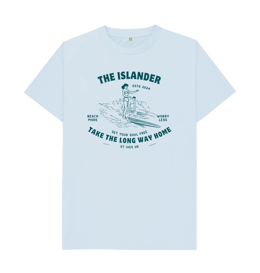 Sky Blue Printed T-shirt