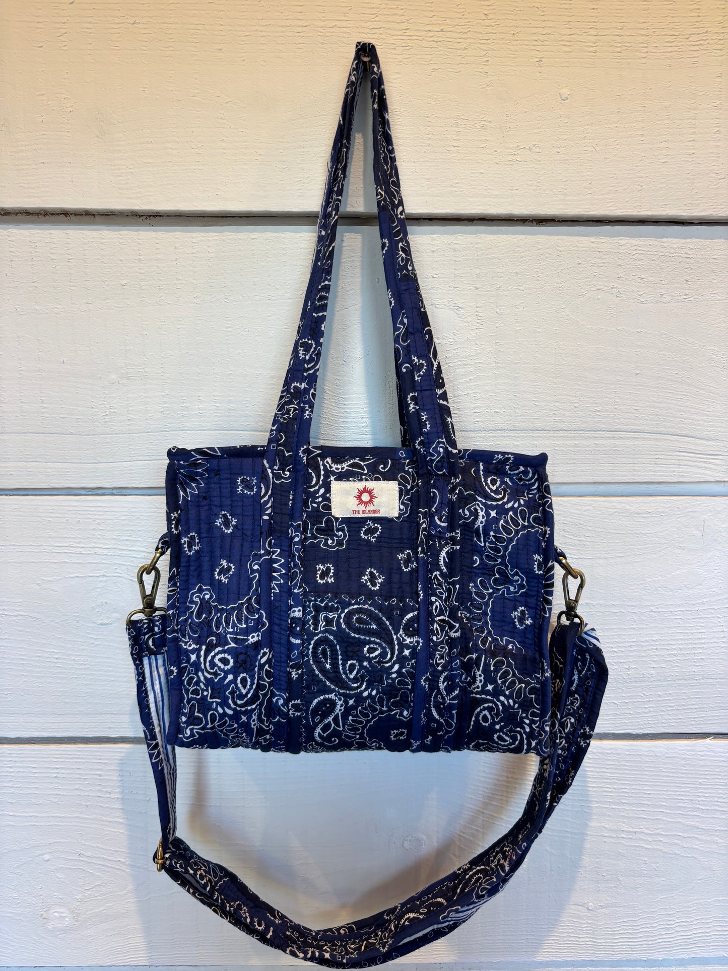 Blue Paisley Mini Tote Bag