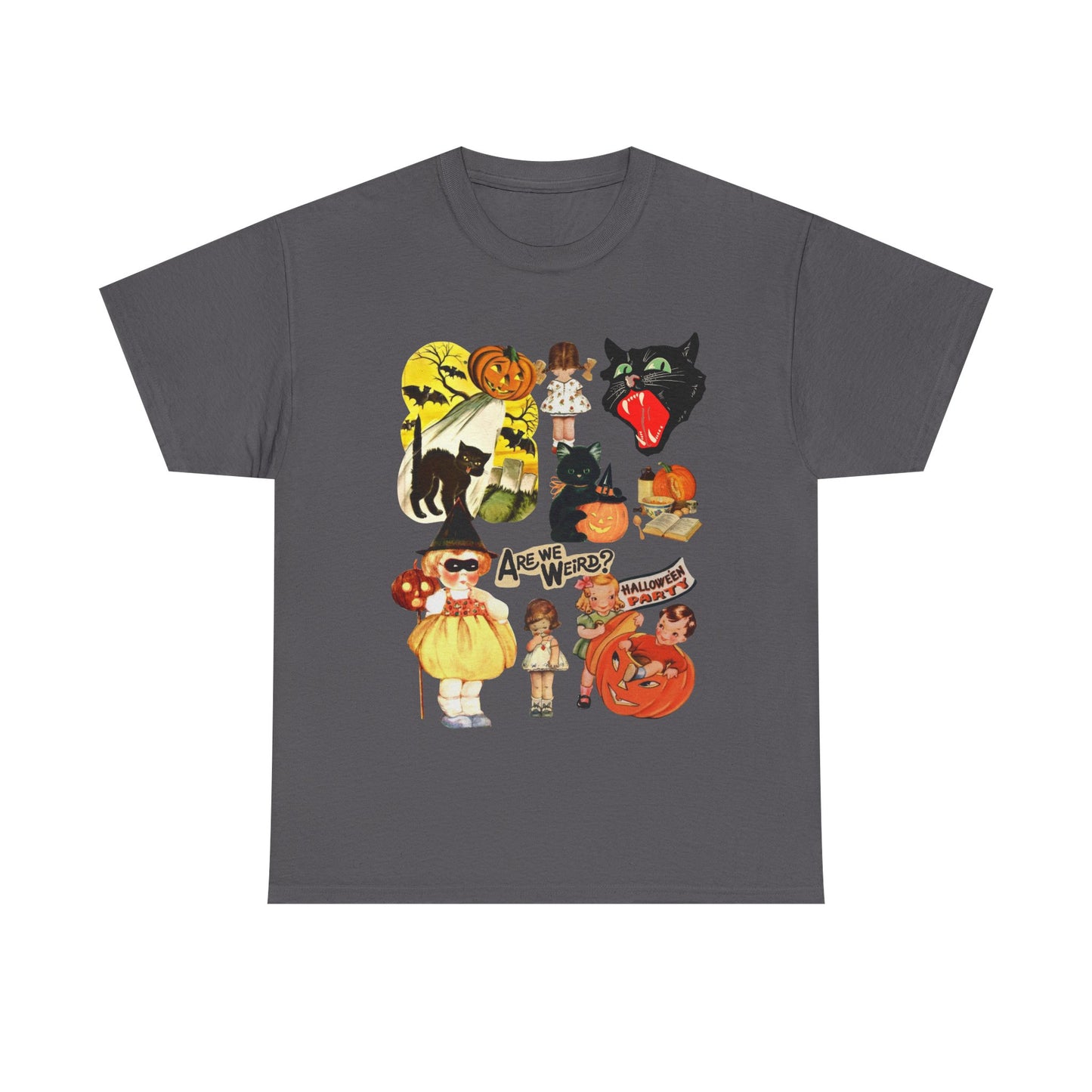 Spooky Vibes Unisex Heavy Cotton Tee - Perfect for Halloween, Trick or Treating, Fall Gatherings, Casual Wear, Ghostly Events