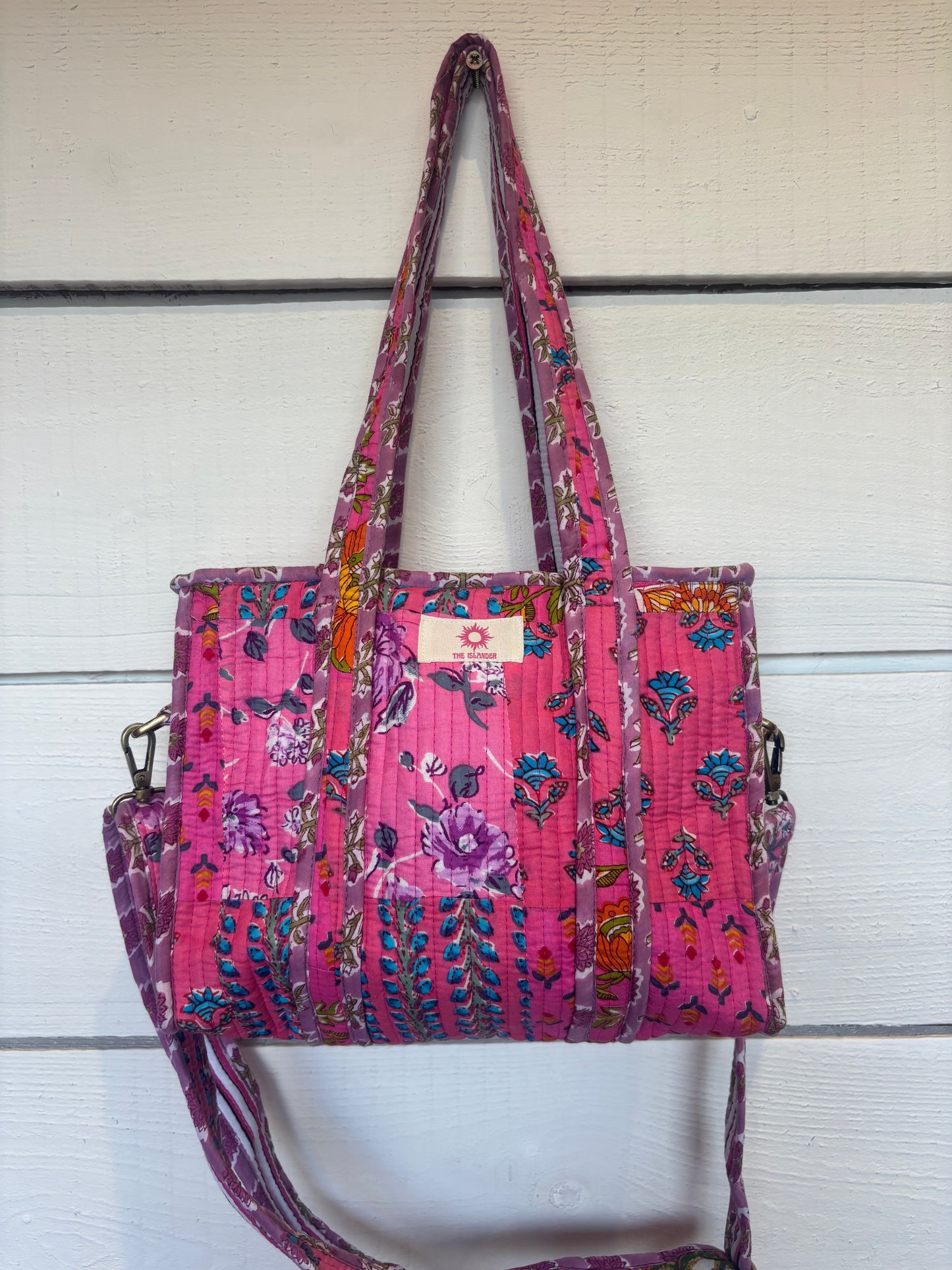 Hot Pink Patchwork Mini Tote Bag