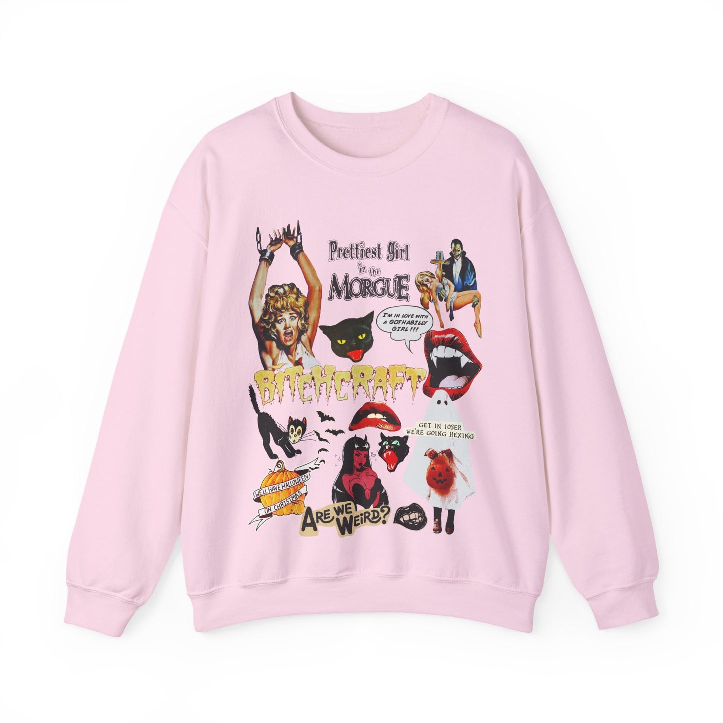 Halloween/Spooky Vintage Scream Queen Unisex Heavyweight Sweatshirt