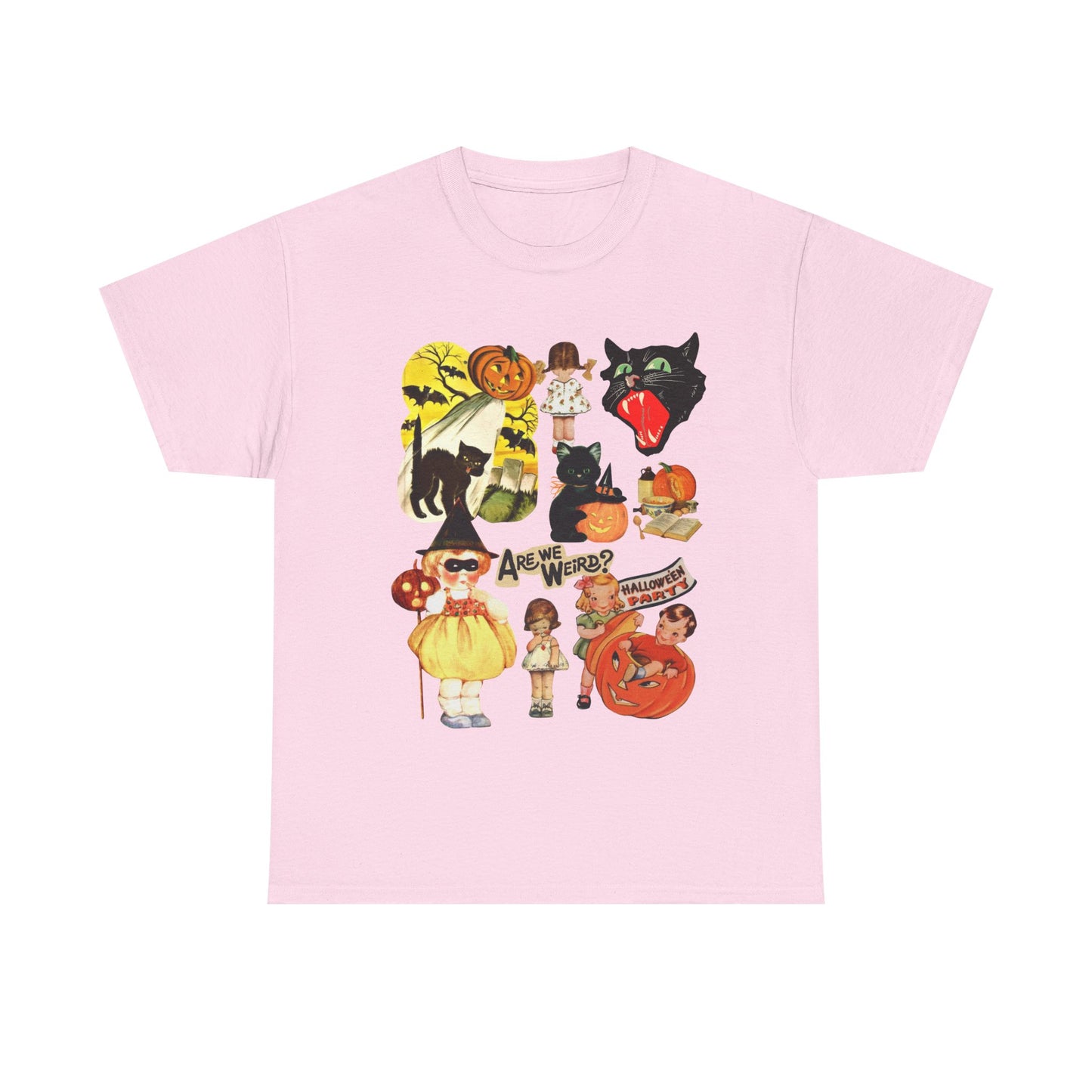 Spooky Vibes Unisex Heavy Cotton Tee - Perfect for Halloween, Trick or Treating, Fall Gatherings, Casual Wear, Ghostly Events