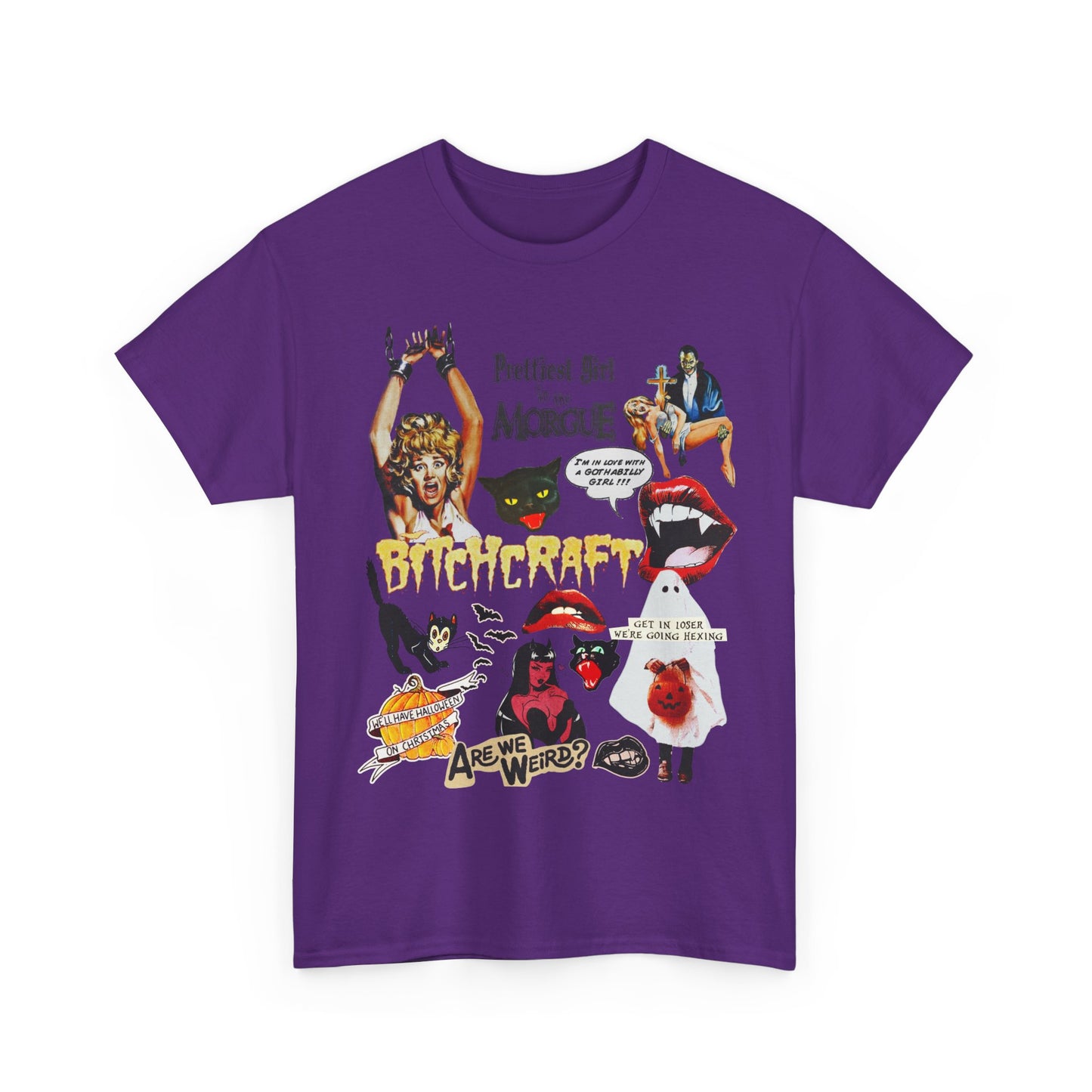 Retro Halloween / Vintage Horror Collage T Shirt - Graphic Halloween T Shirt - Scream Queens