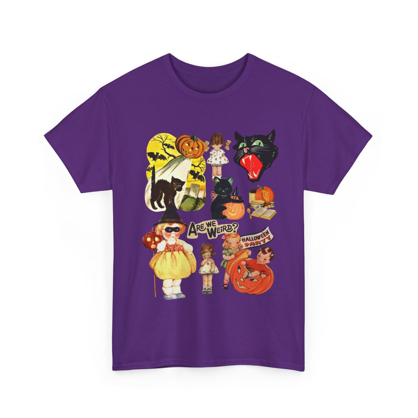 Spooky Vibes Unisex Heavy Cotton Tee - Perfect for Halloween, Trick or Treating, Fall Gatherings, Casual Wear, Ghostly Events