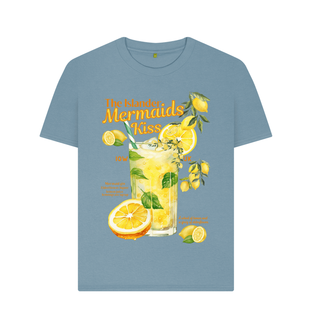 Stone Blue Printed T-shirt