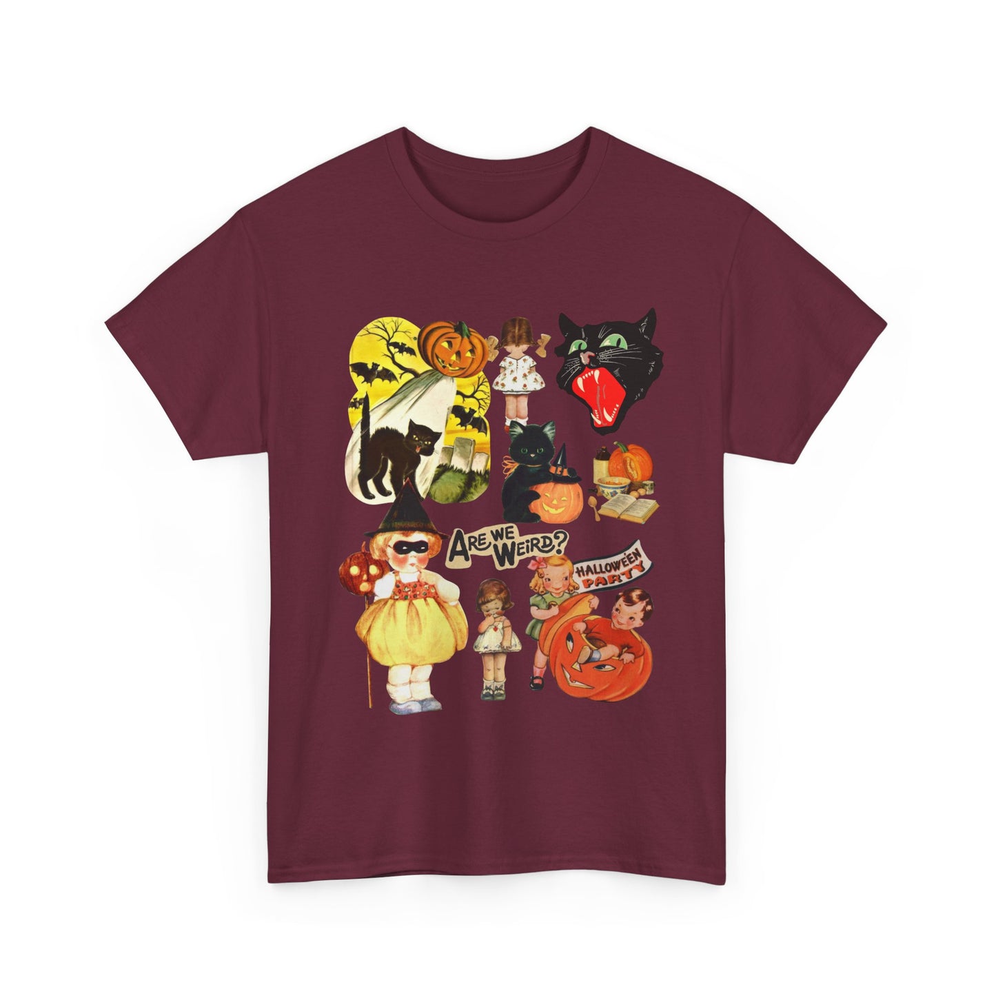 Spooky Vibes Unisex Heavy Cotton Tee - Perfect for Halloween, Trick or Treating, Fall Gatherings, Casual Wear, Ghostly Events