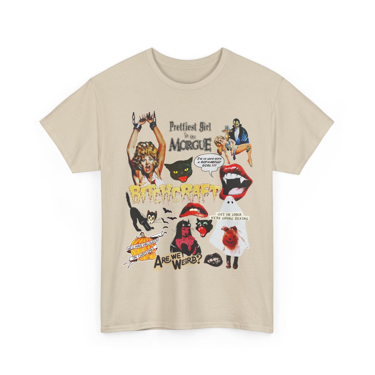 Retro Halloween / Vintage Horror Collage T Shirt - Graphic Halloween T Shirt - Scream Queens