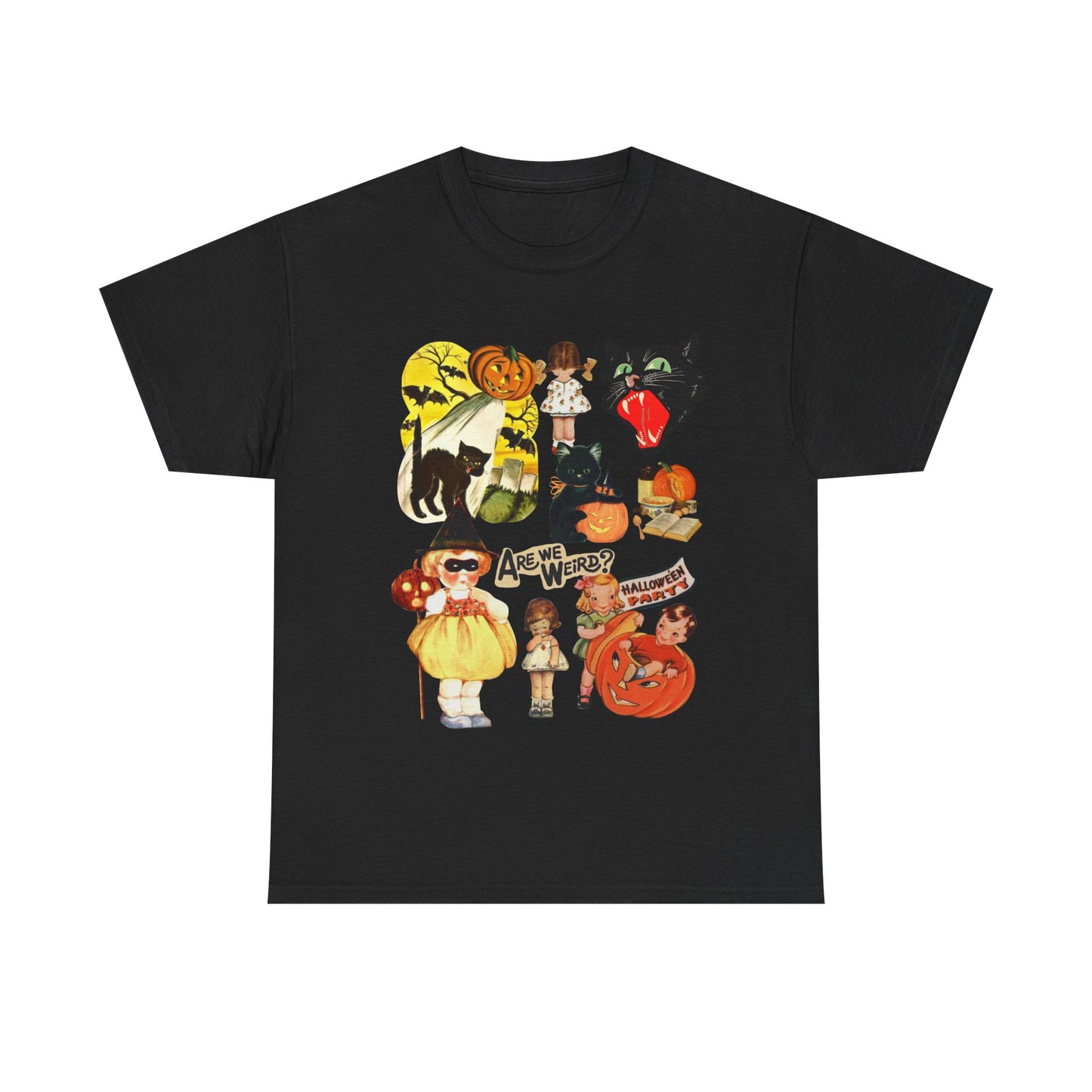 Spooky Vibes Unisex Heavy Cotton Tee - Perfect for Halloween, Trick or Treating, Fall Gatherings, Casual Wear, Ghostly Events
