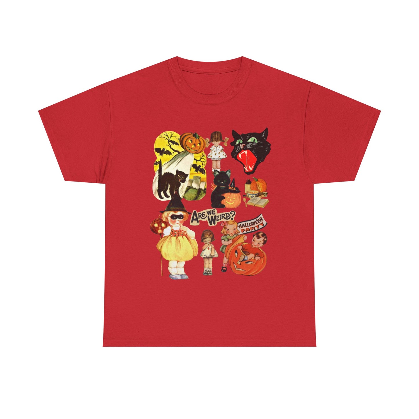 Spooky Vibes Unisex Heavy Cotton Tee - Perfect for Halloween, Trick or Treating, Fall Gatherings, Casual Wear, Ghostly Events