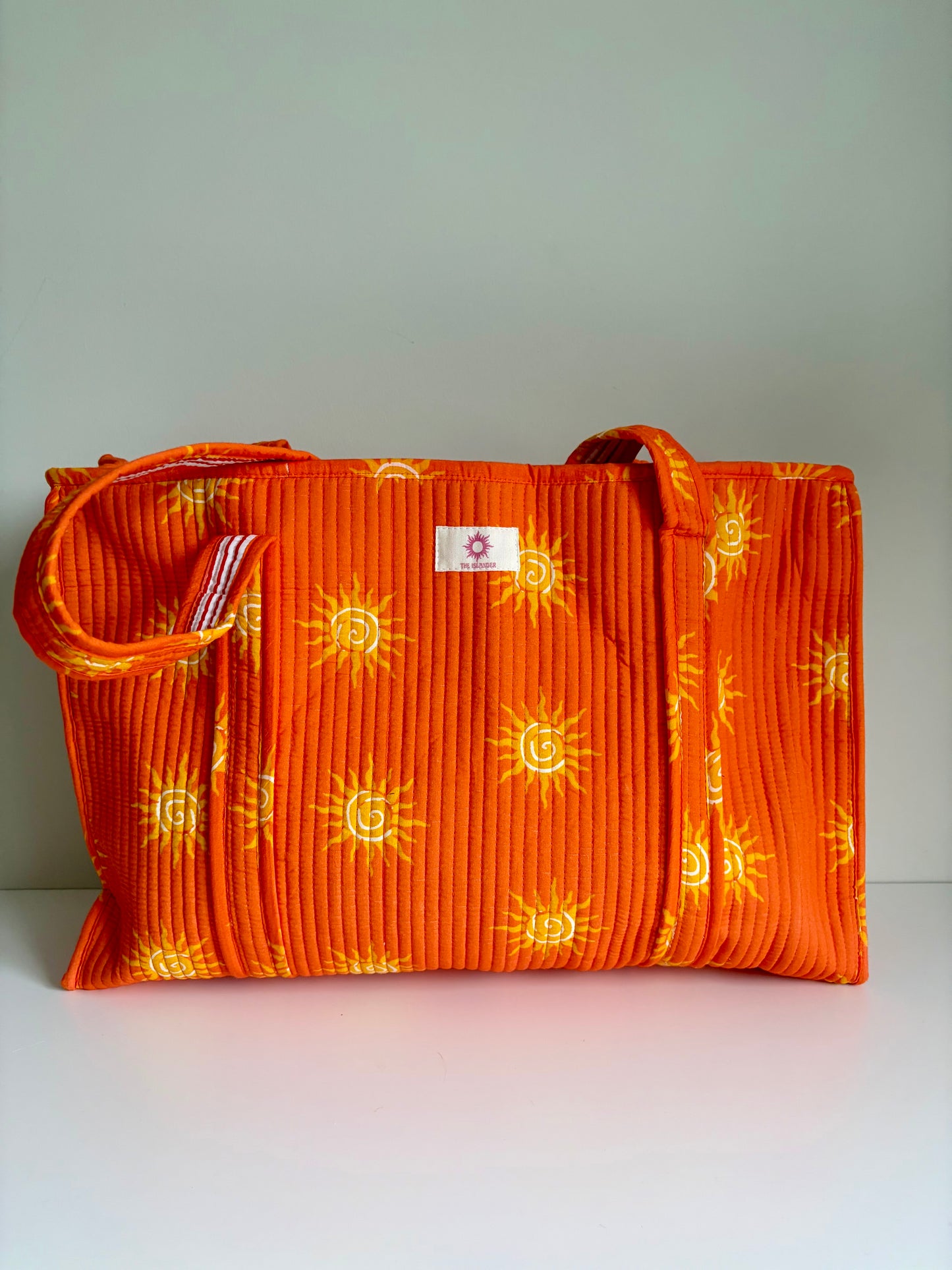 Orange Suns Large Tote Bag