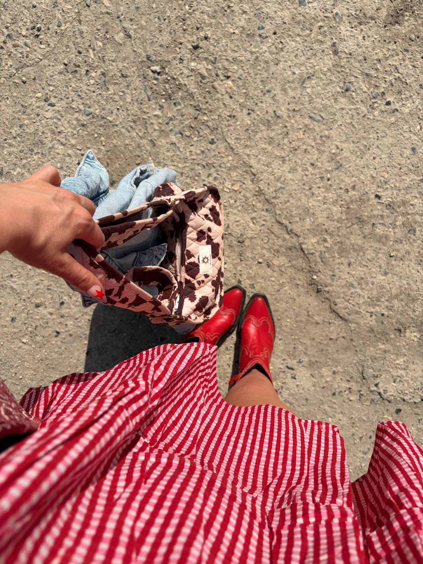 Cow Print Side Mini Bag