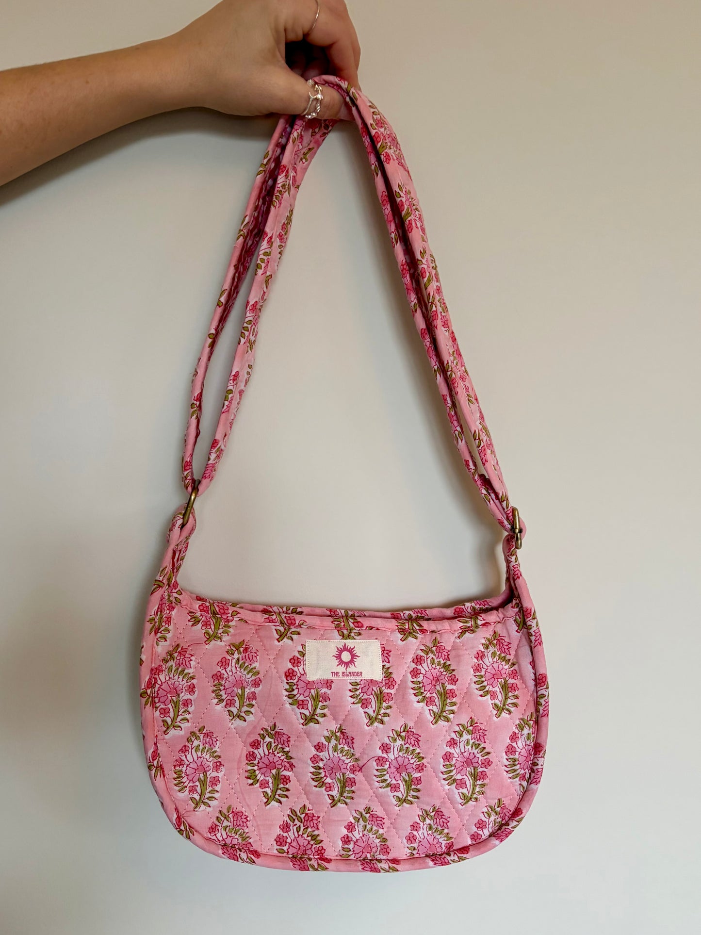 Spring Floral Block Print Side Mini