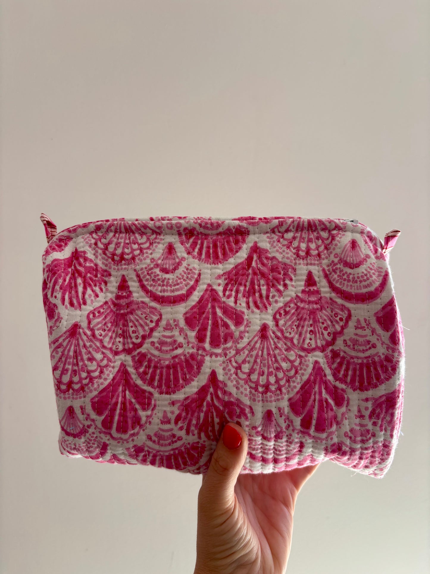 Pink Shell Quilted Tote Bag (Reversible)