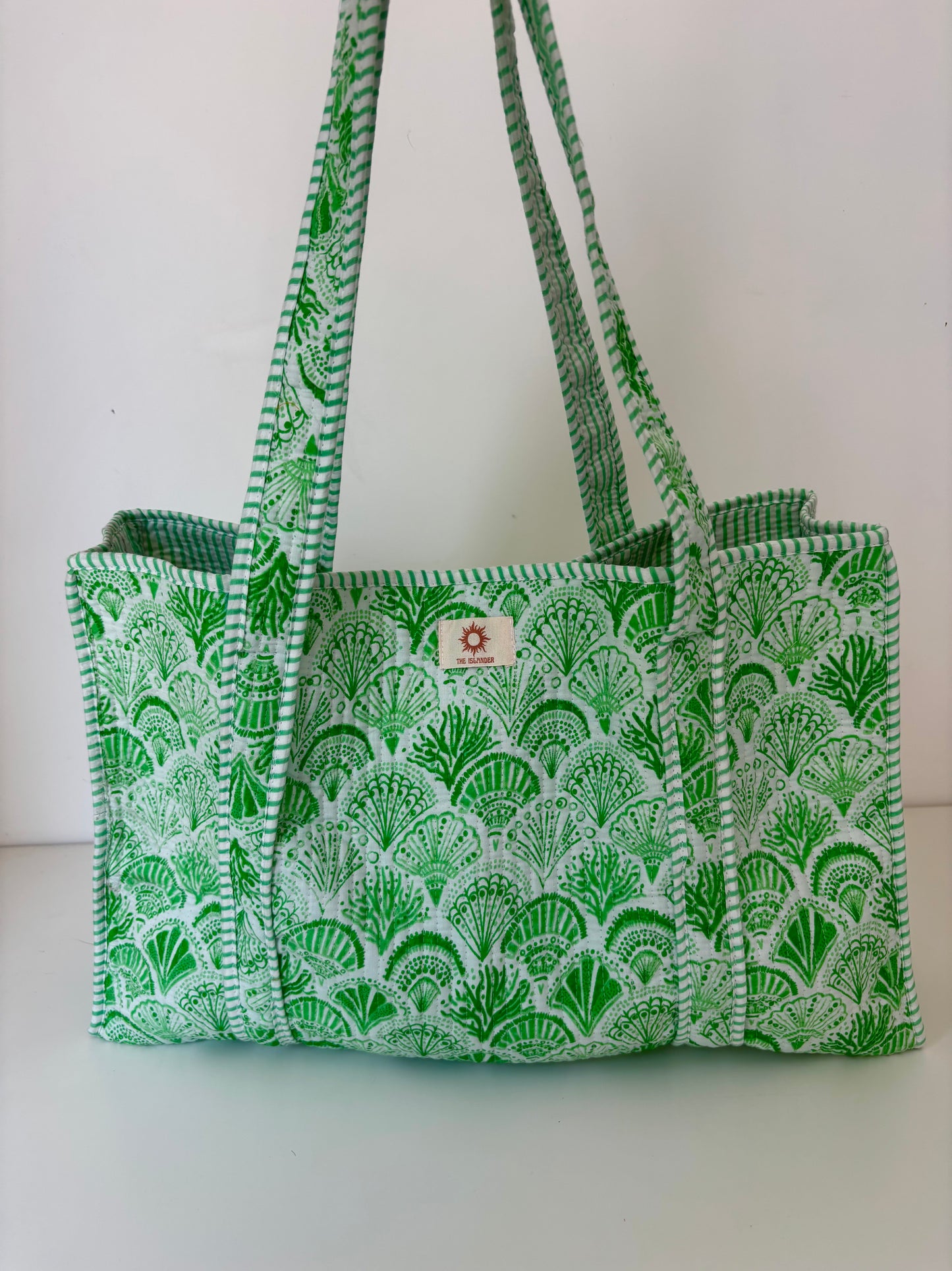 Green Shell Tote Bag Set