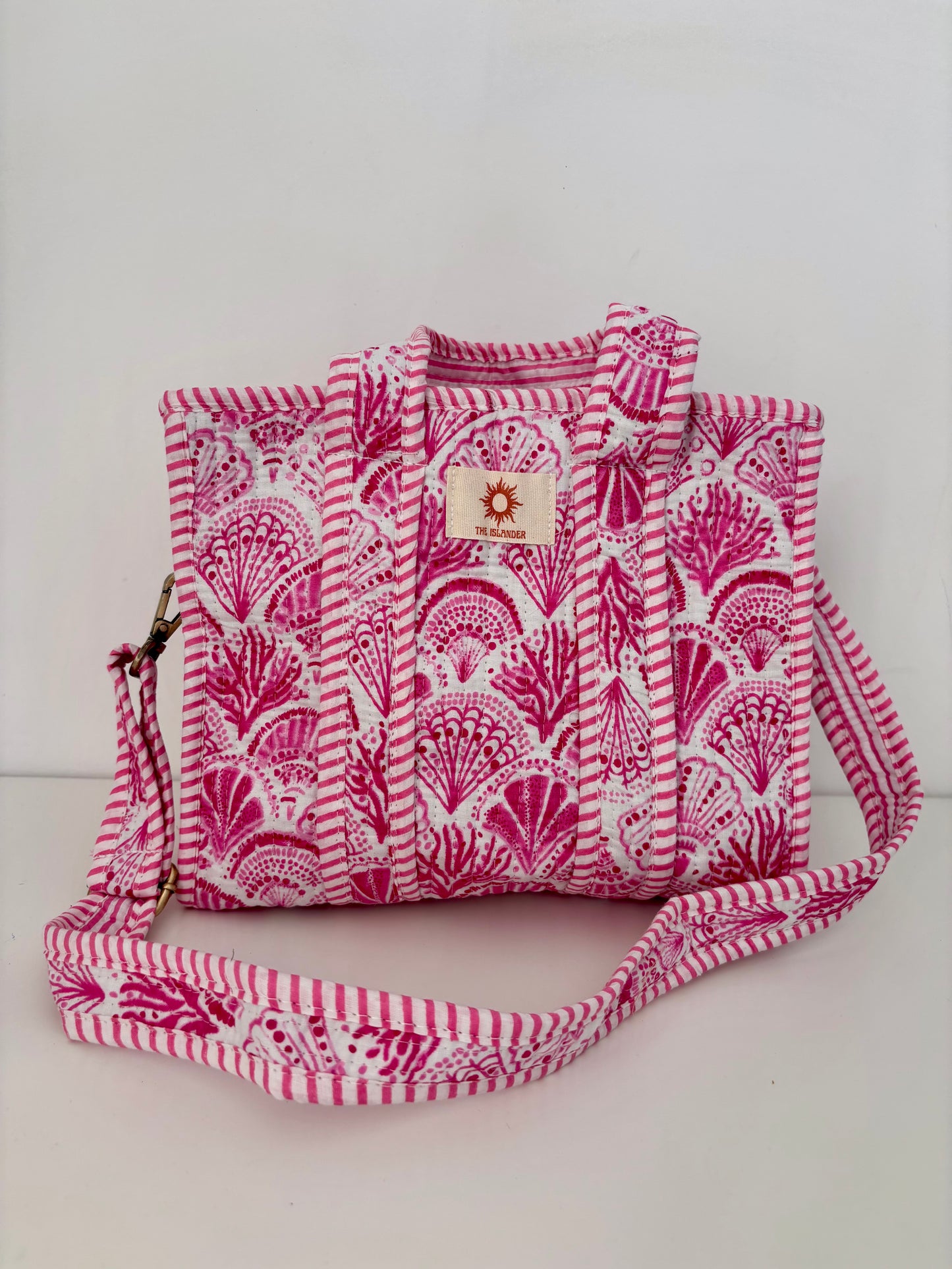 Pink Shells Mini Quilted Bag